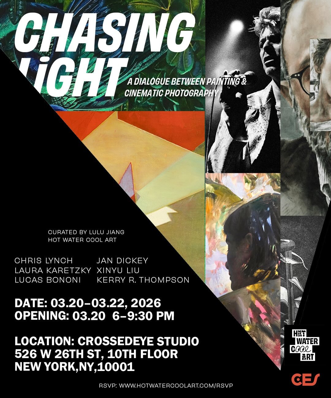 Chasing Light Exhibition NYC🖼️🎬☀️

A Dialogue Between Painting &amp; Cinematic Photography

Chelsea Art Show | One Block from Affordable Art Fair New York
👉RSVP at hotwatercoolart.com/rsvp

Chasing Light is a contemporary art exhibition in Chelsea
