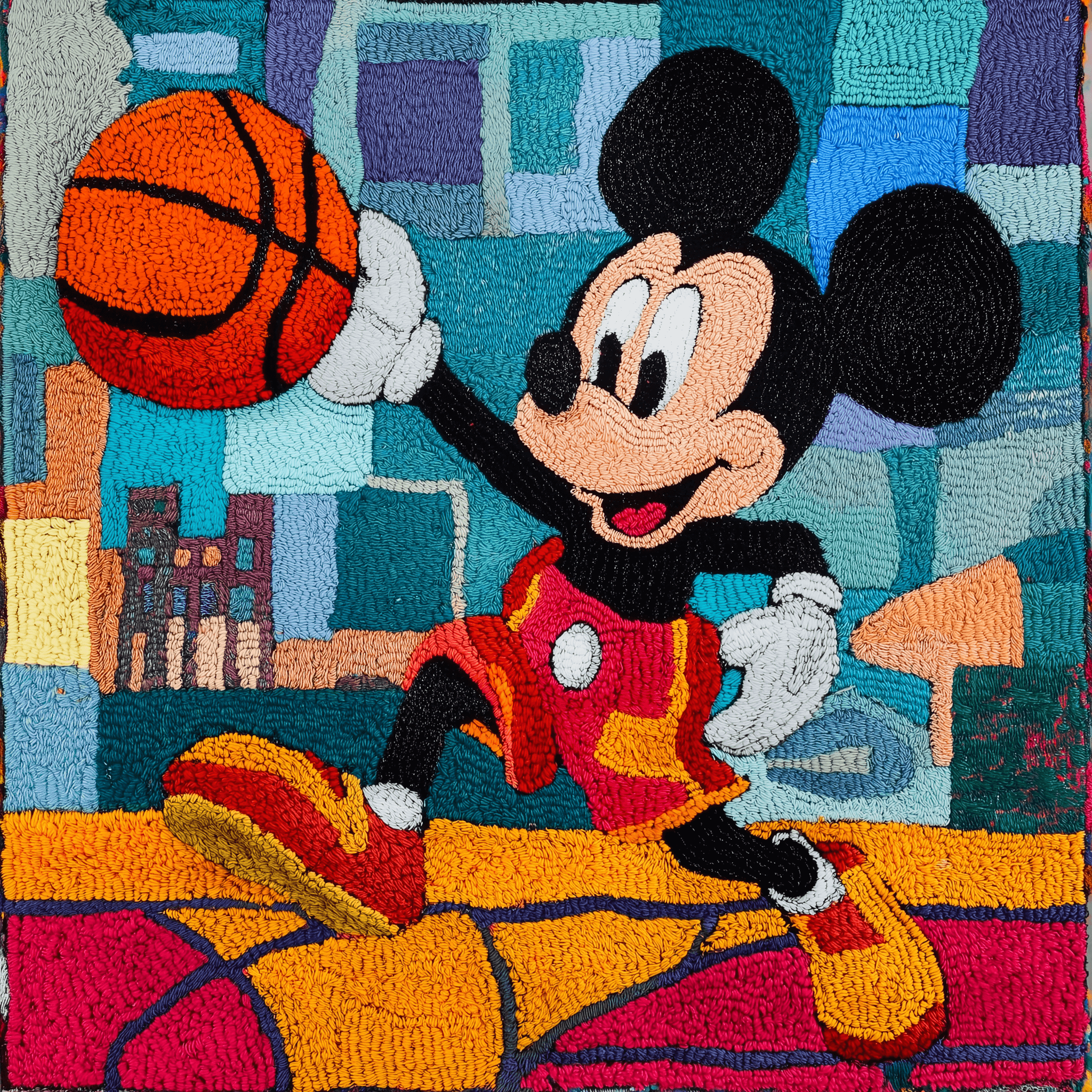 Micky Playing Basketball