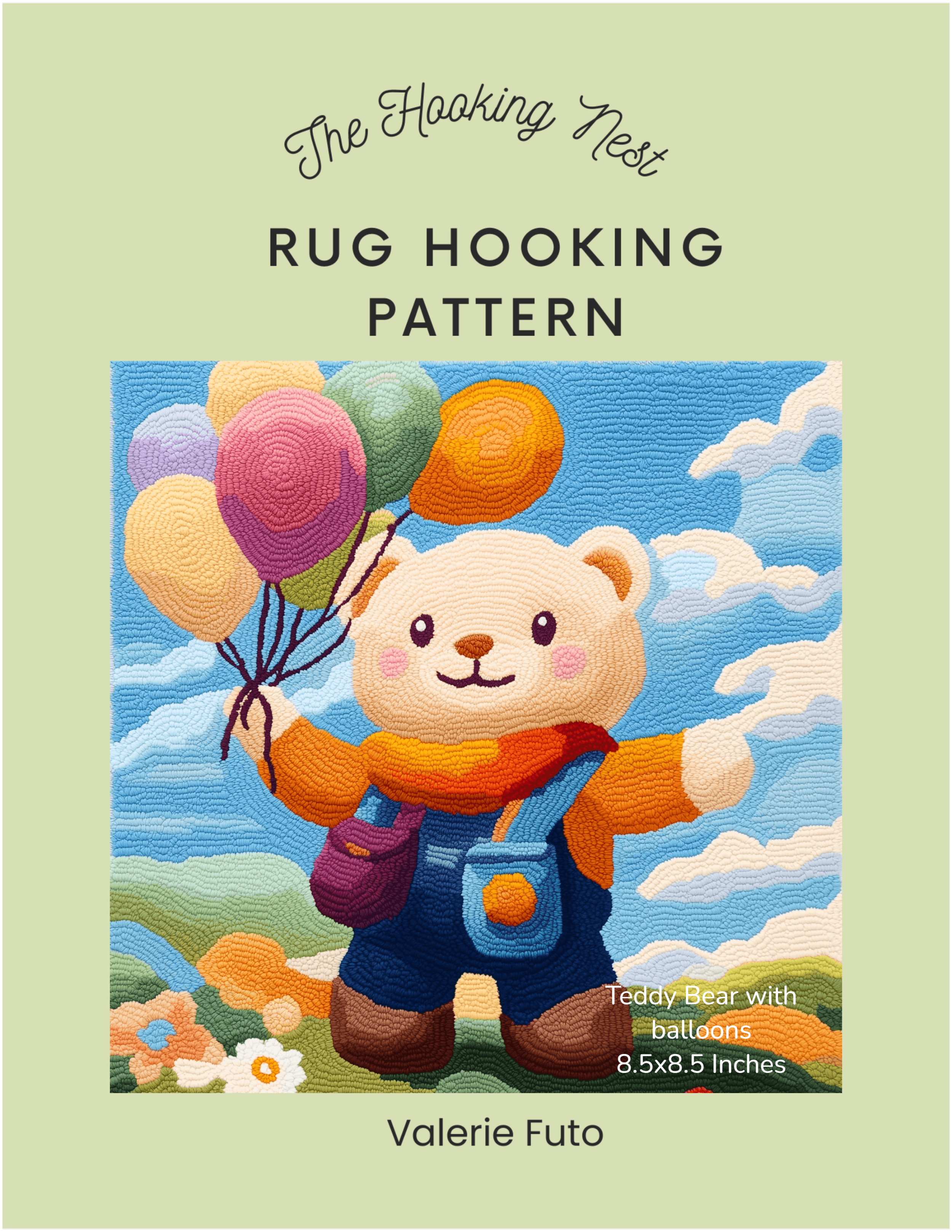 teddy_bear_with_balloons_rug_hooking_pattern.png