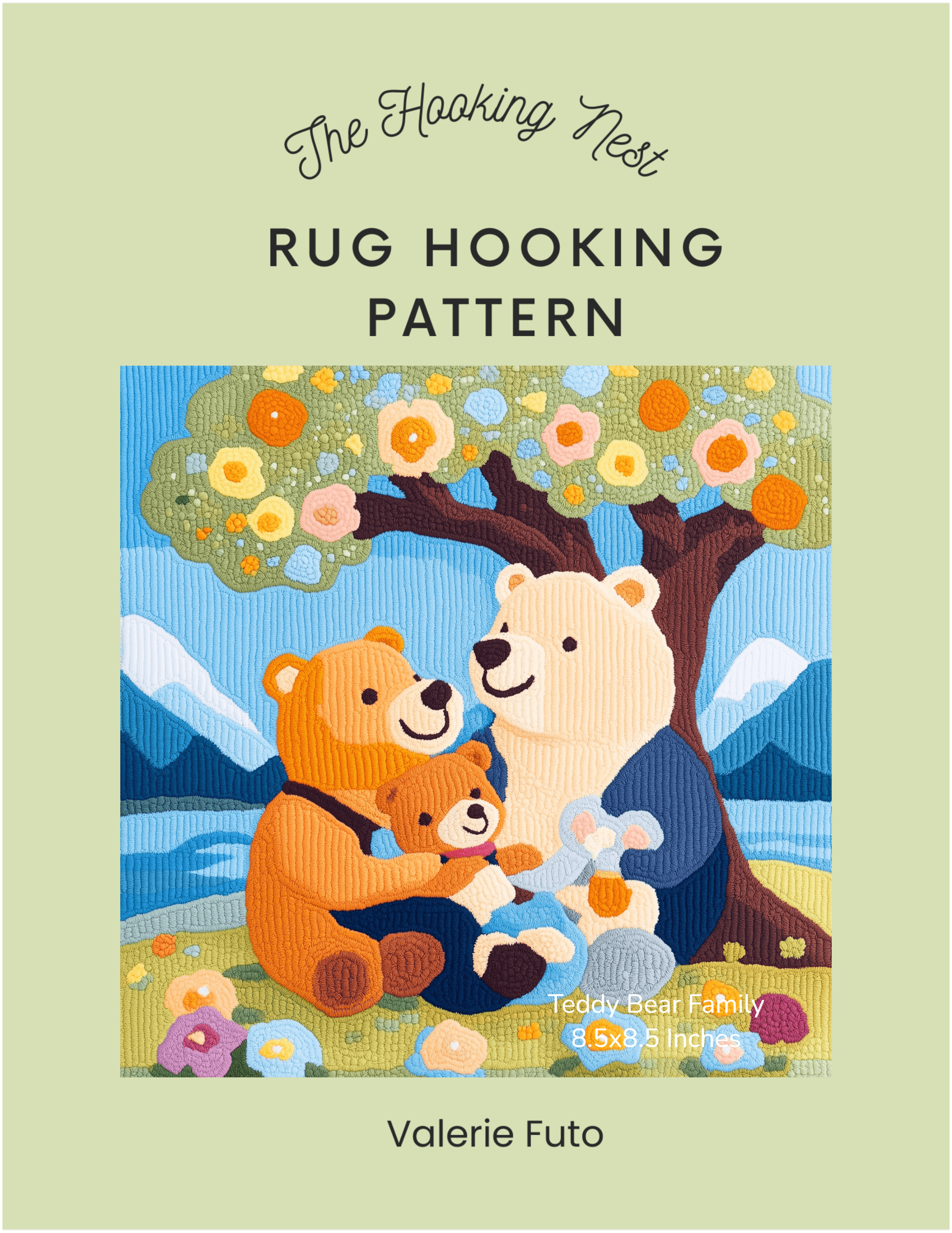 teddy_bear_family_under_a_tree_rug_hooking_pattern.png