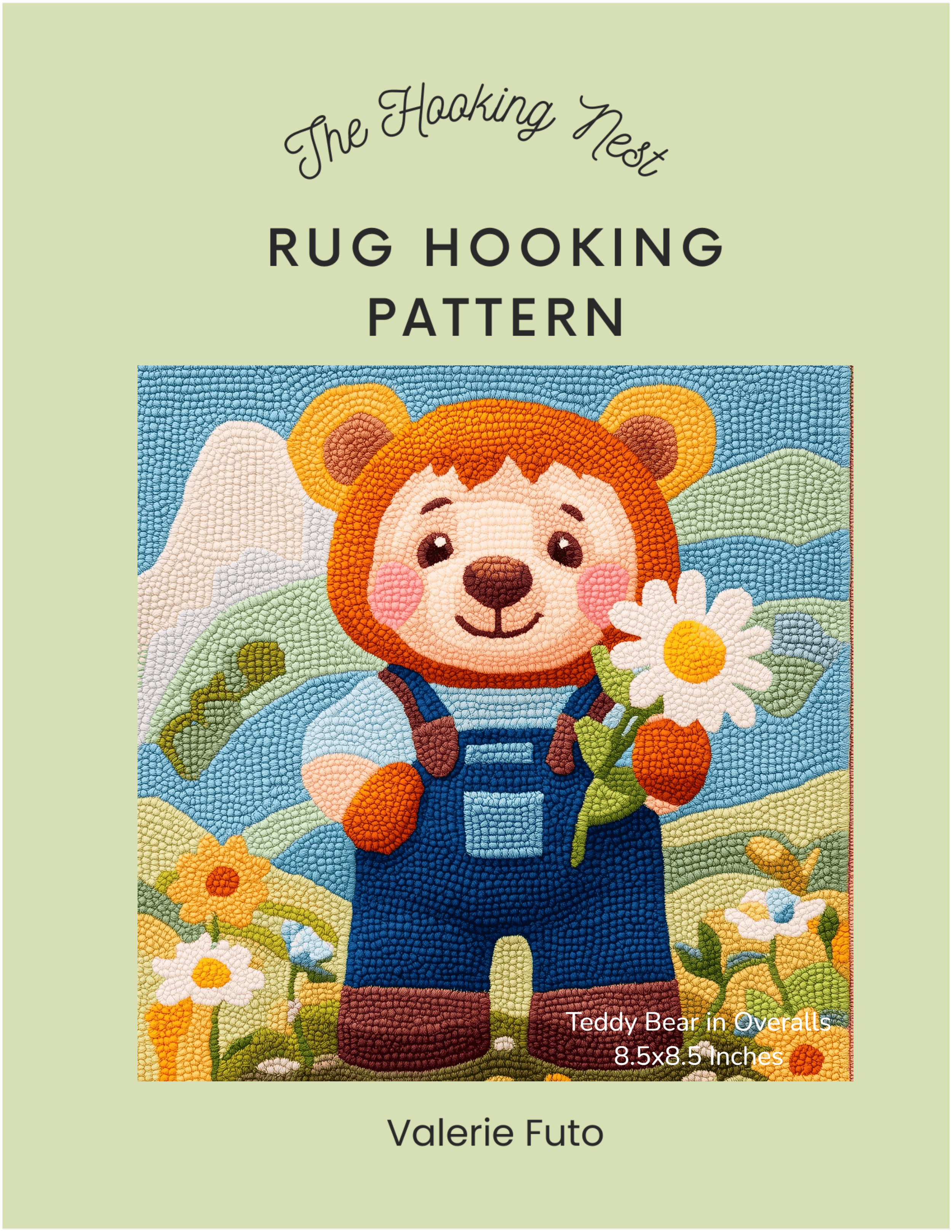 teddy_bear_in_overall_with_a_flower_rug_hooking_pattern.png