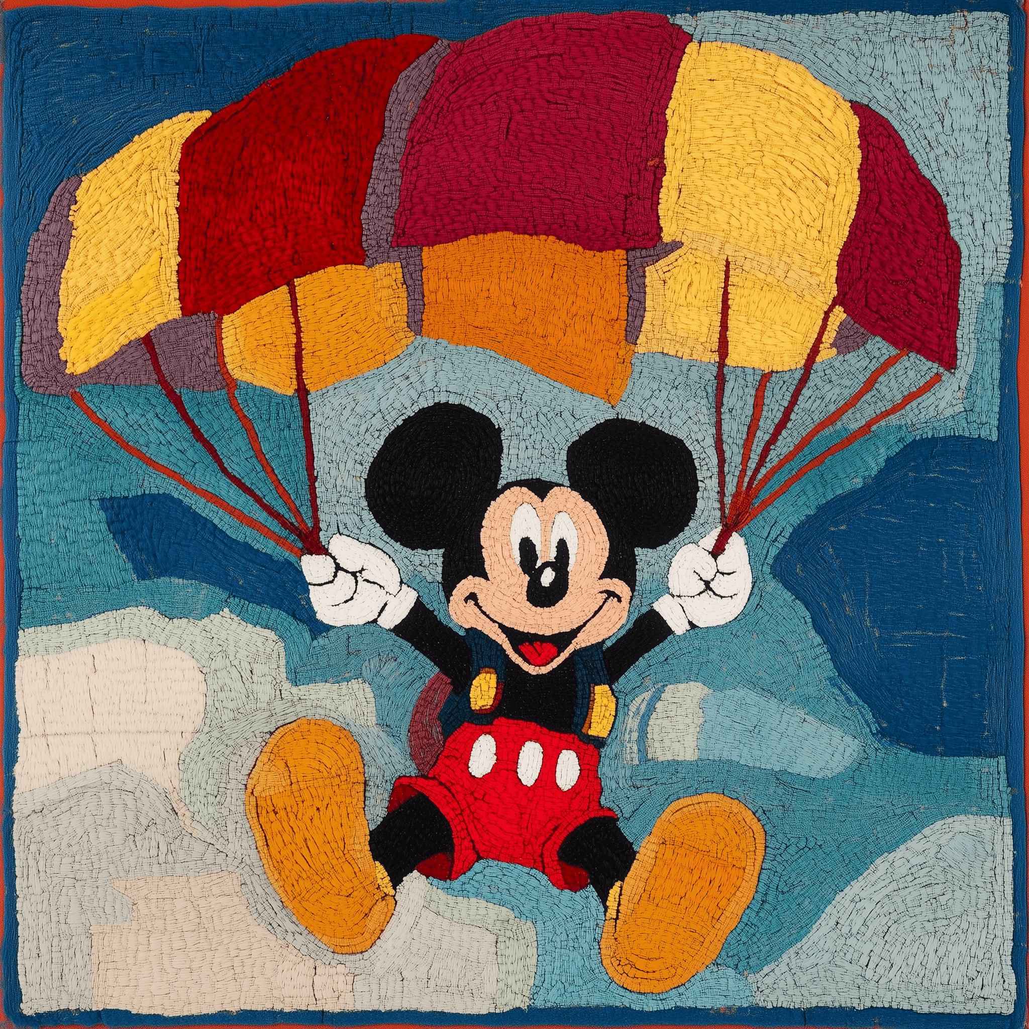 Micky Parachuting