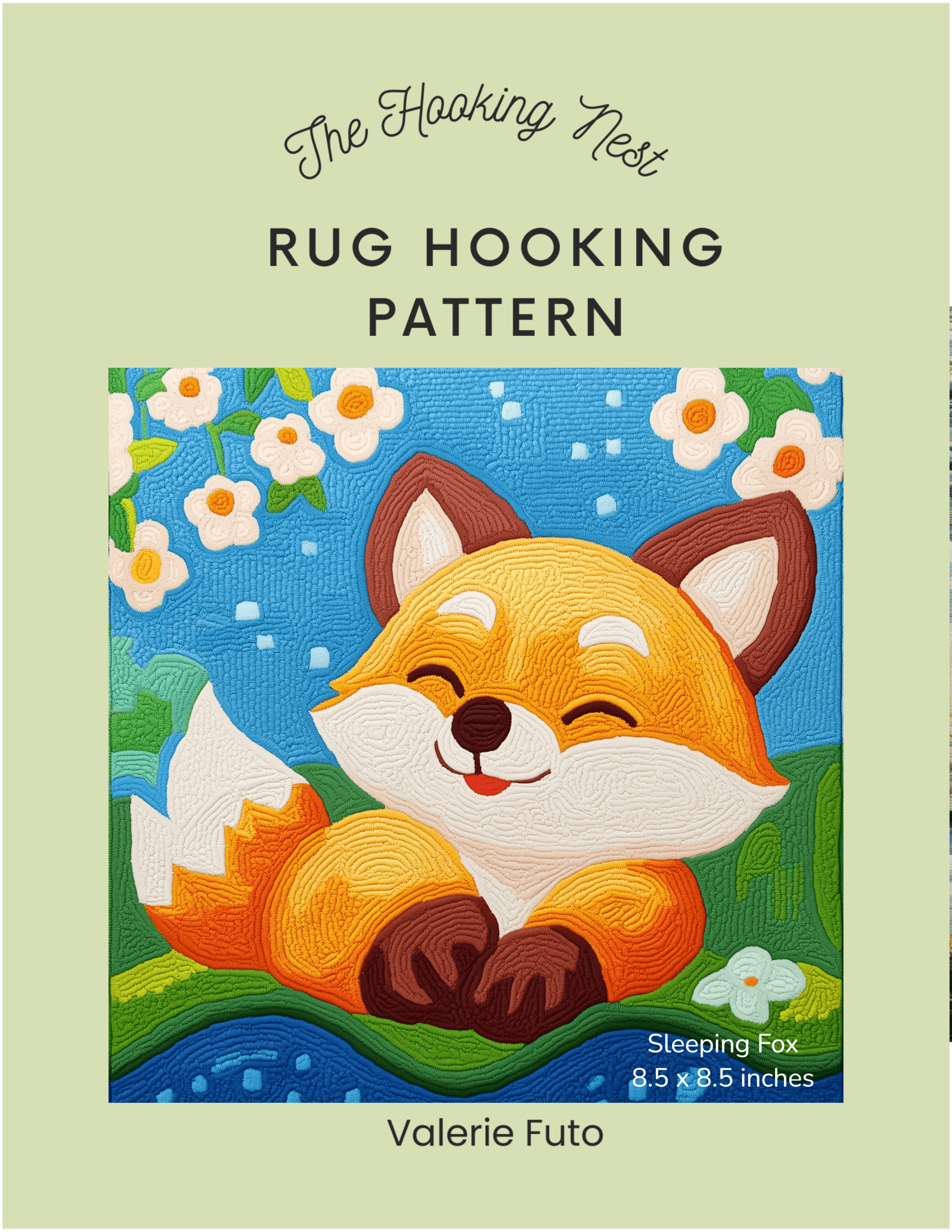 sleeping_fox_rug_hooking_pattern.png