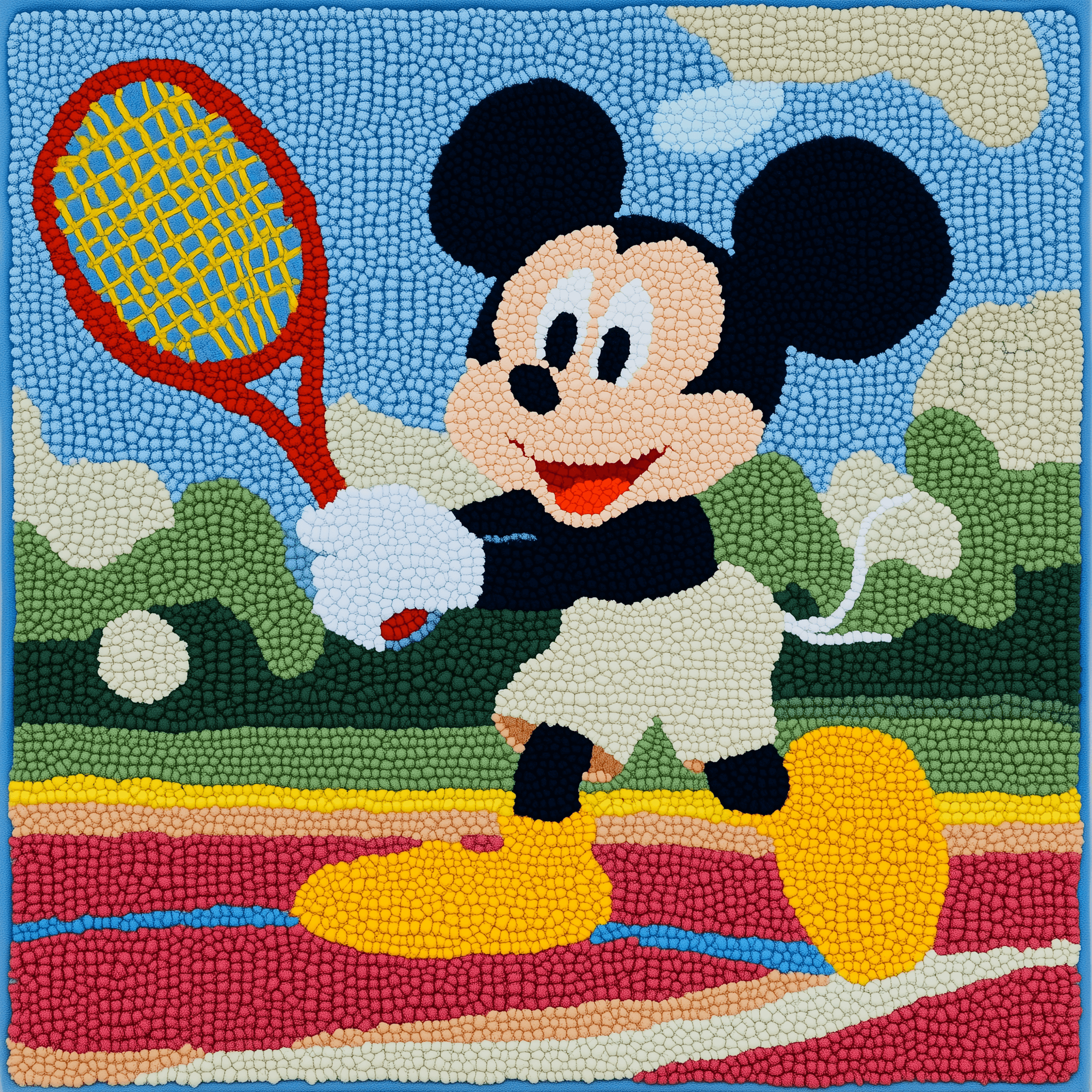 Micky Playing Tennis