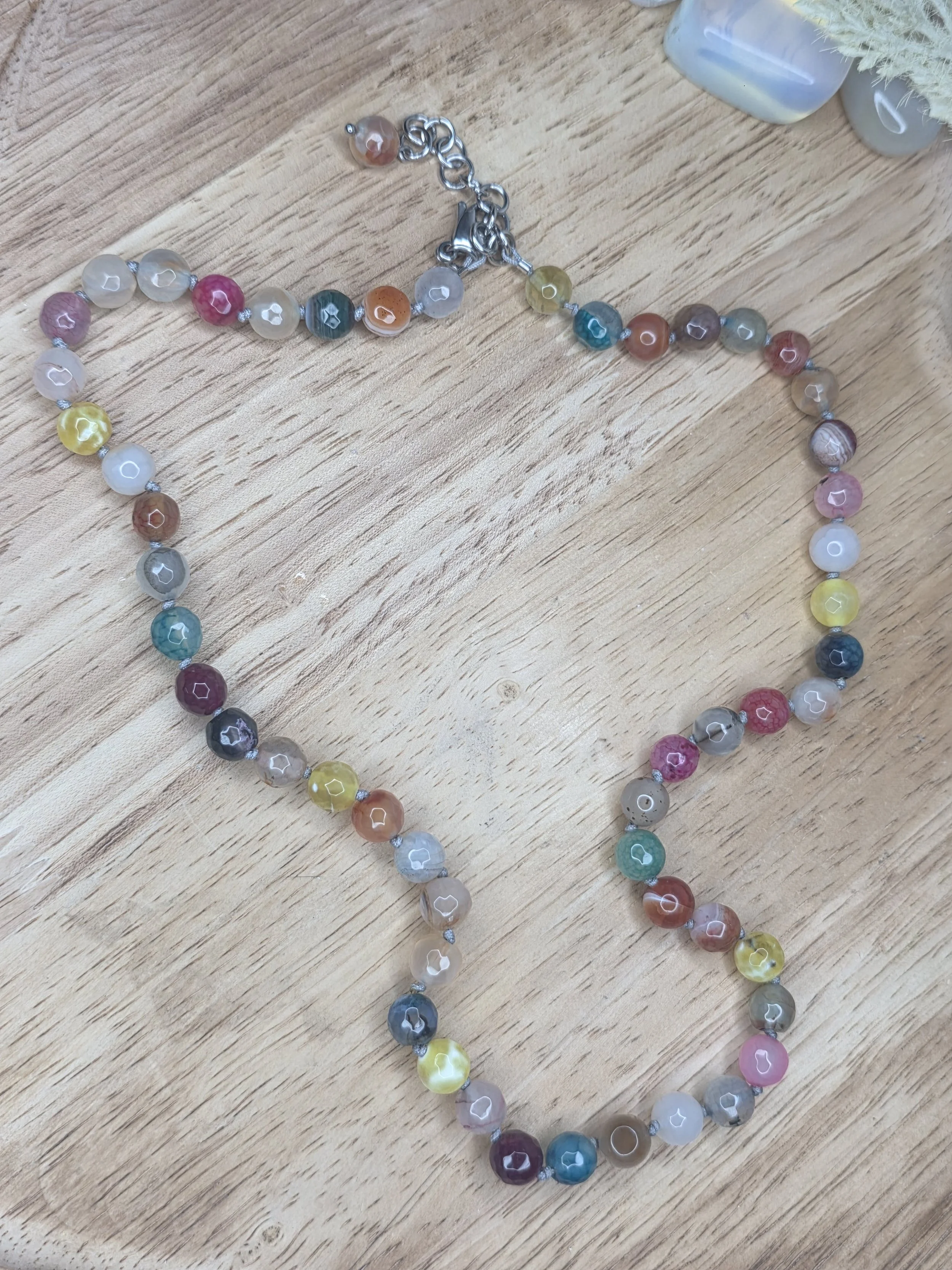 Multi Color Agate Necklace