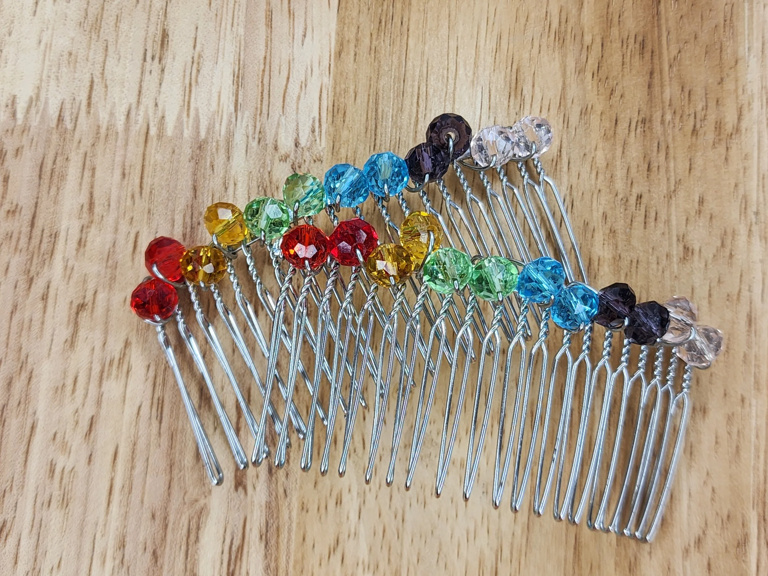 Rainbow French Hair Combs