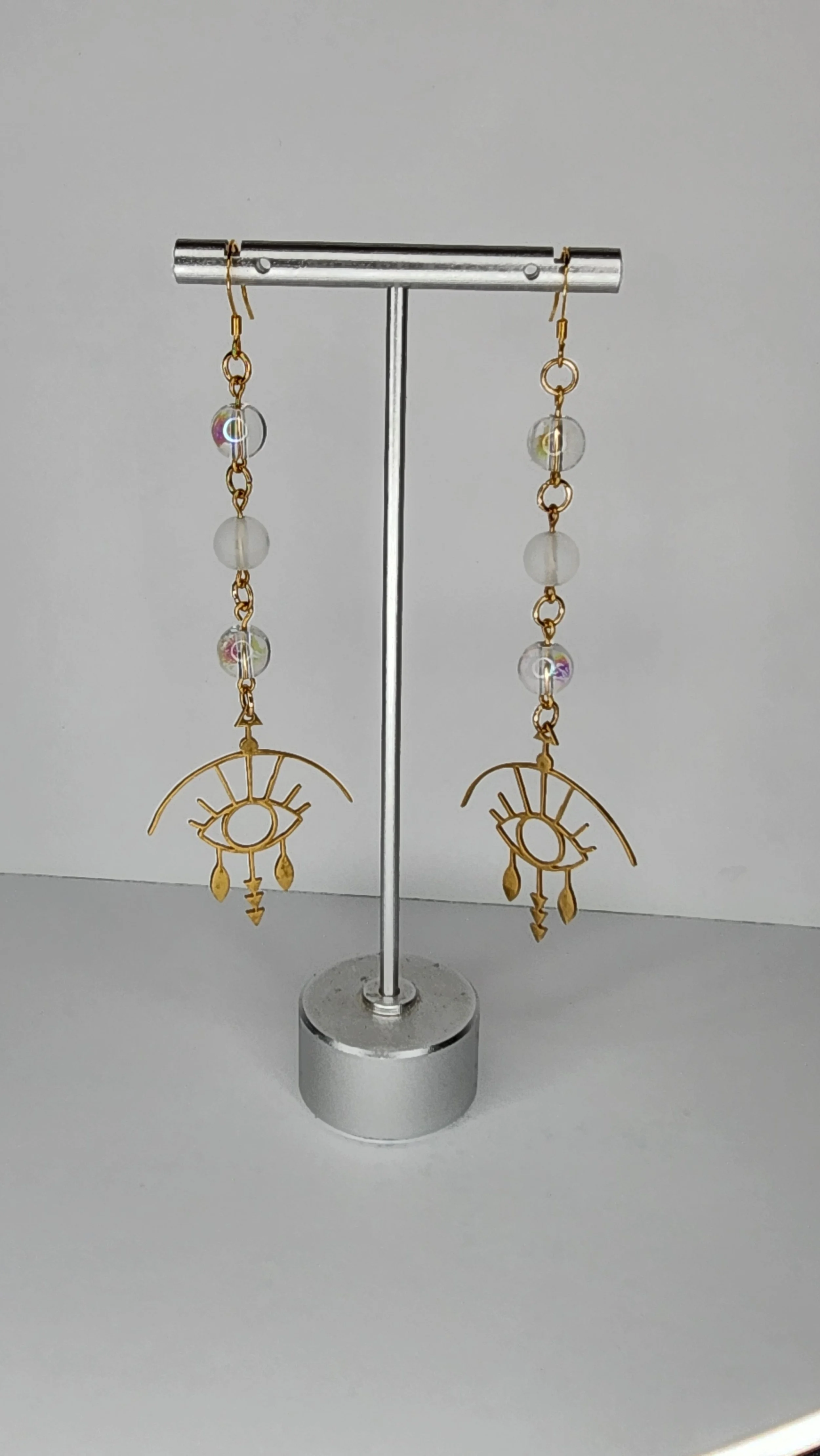 Moonstone (simulated) Beaded Earrings