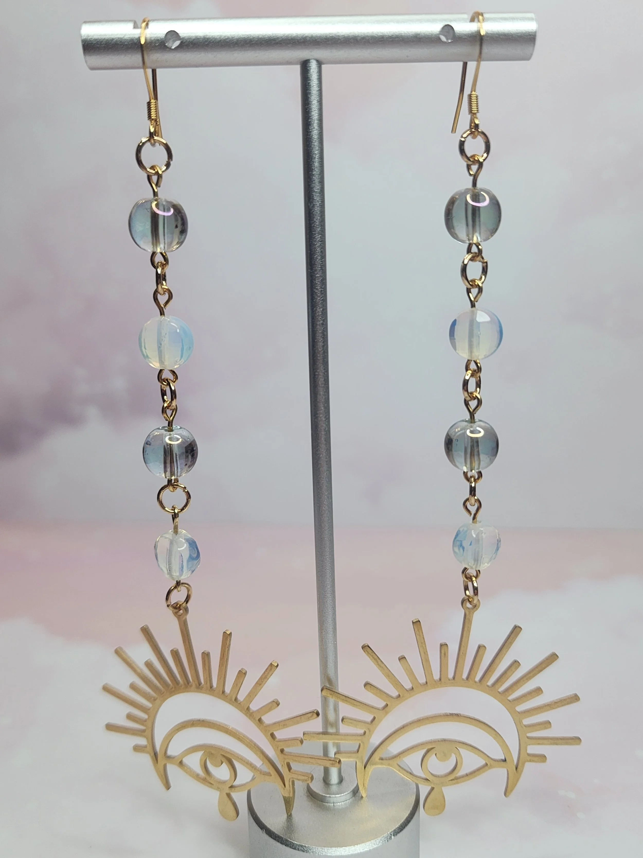Simulated Moonstone Earrings
