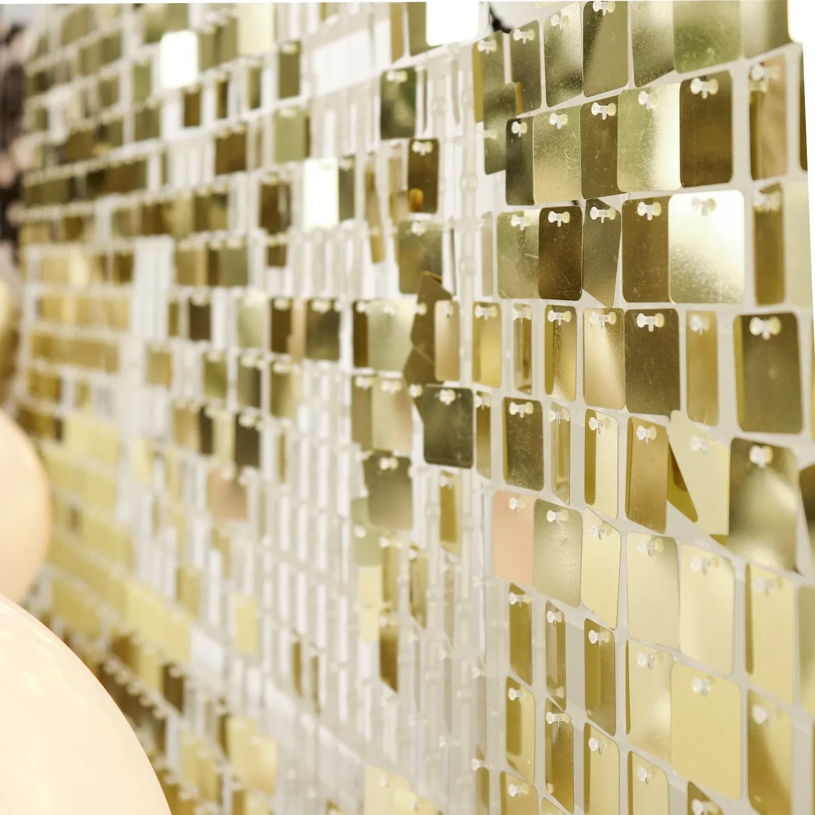 Gold Square Sequin Shimmer Wall