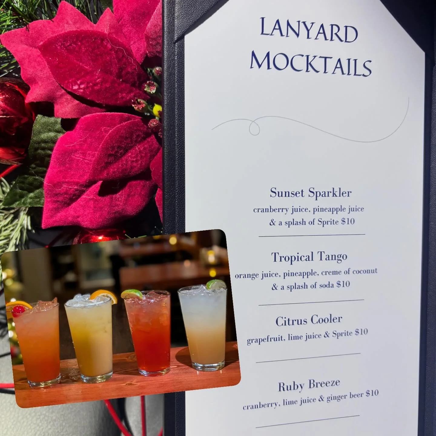 Come try our brand new Mocktails! All the flavor, none of the alcohol!🍹😉 

We&rsquo;ve got something for everyone! 

#harwichport
#thelanyardrestaurant 
#mocktails