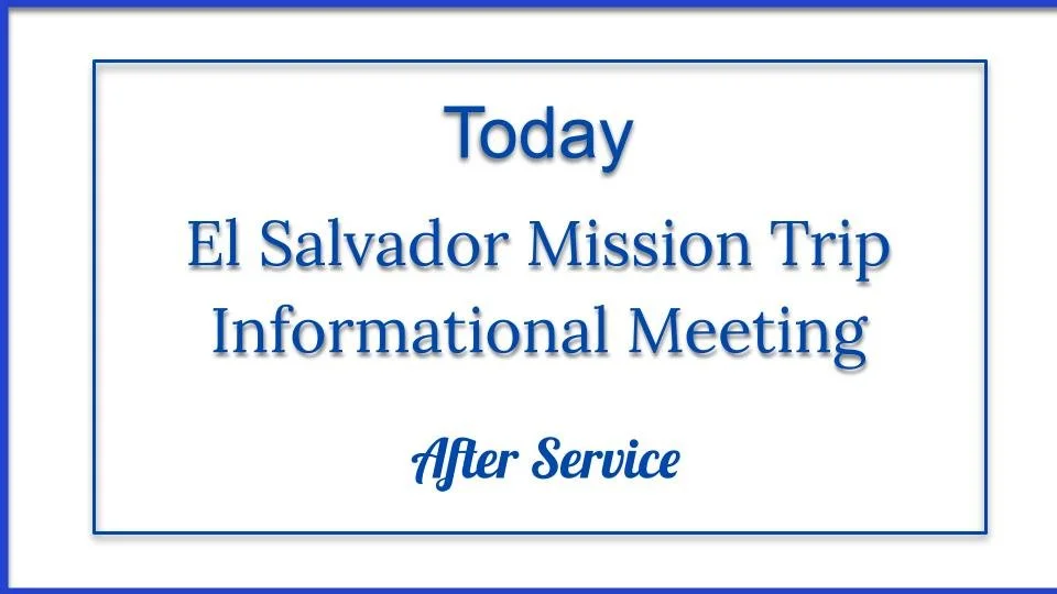 El Salvador Informational Meeting