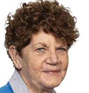 Close-up of Prue Keen