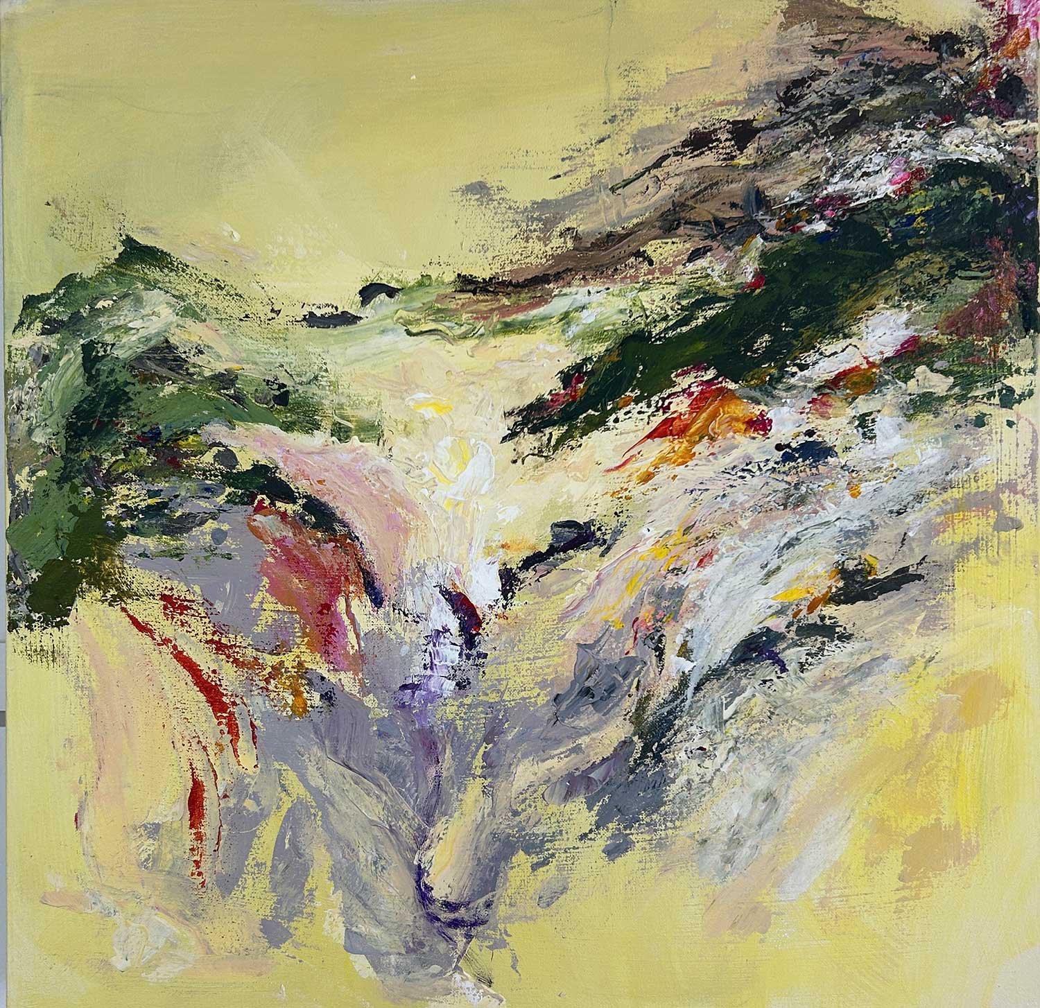 Abstract art in yellow