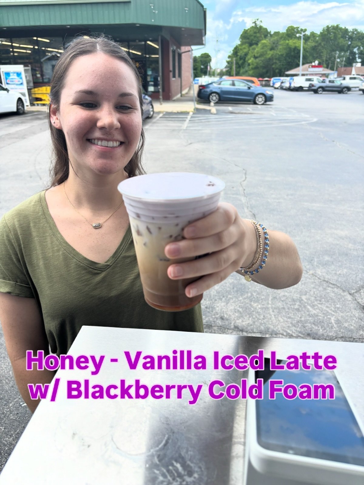 π― Customer Request Turned Creation! π
One of our awesome guests asked for something a little different — and wow, it delivered:
Honey-Vanilla Iced Latte topped with Blackberry Cold Foam πβ
Sweet, smooth, with a pop of juicy berry on top!
