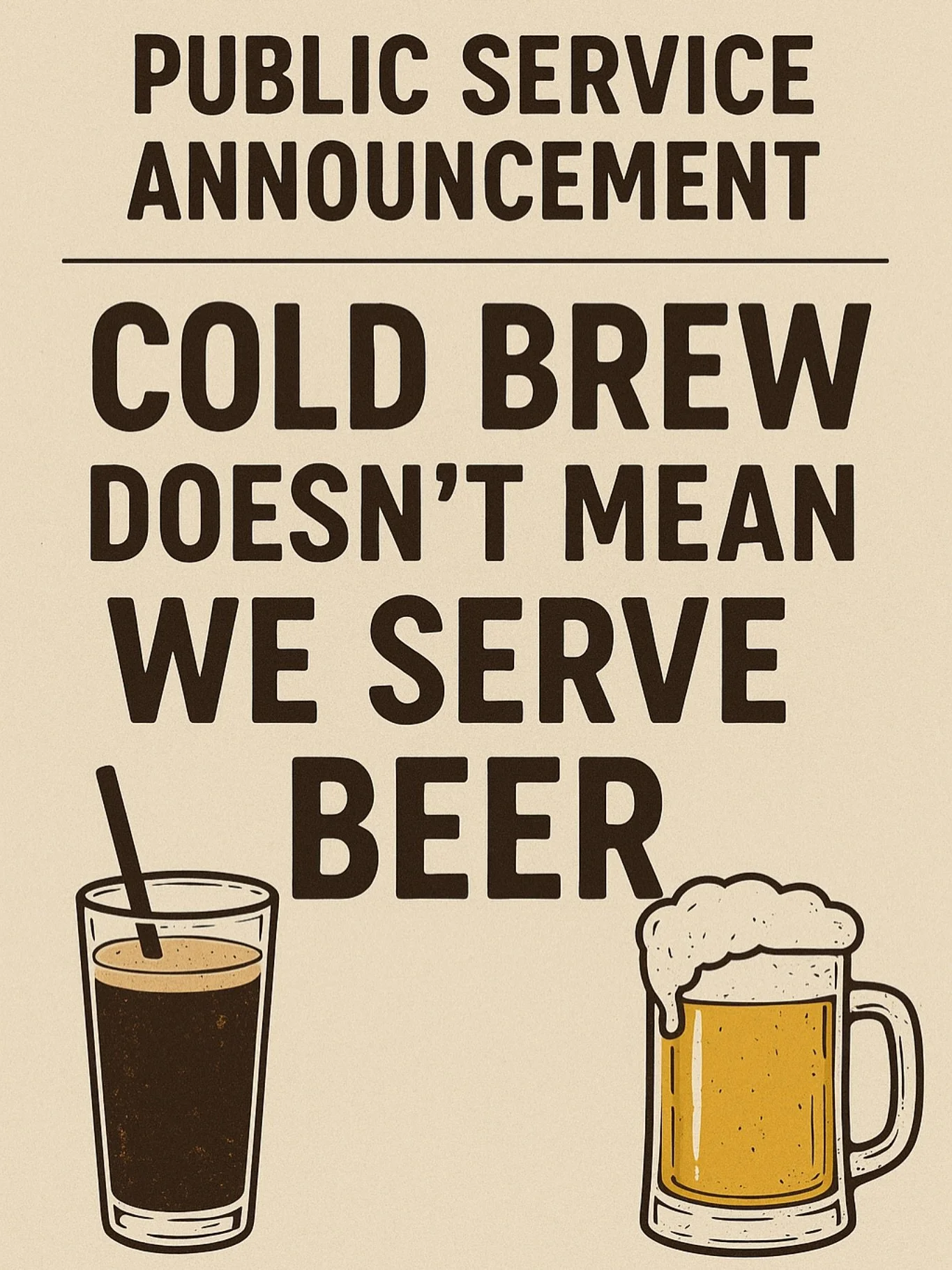 If I had a dollar for every person asking if we have beer… I could probably buy you one. πΊπ
But no, friends. Our “cold brew” won’t get you tipsy, just highly caffeinated. βοΈ
Swing by for a buzz of a different kind!
#nashb