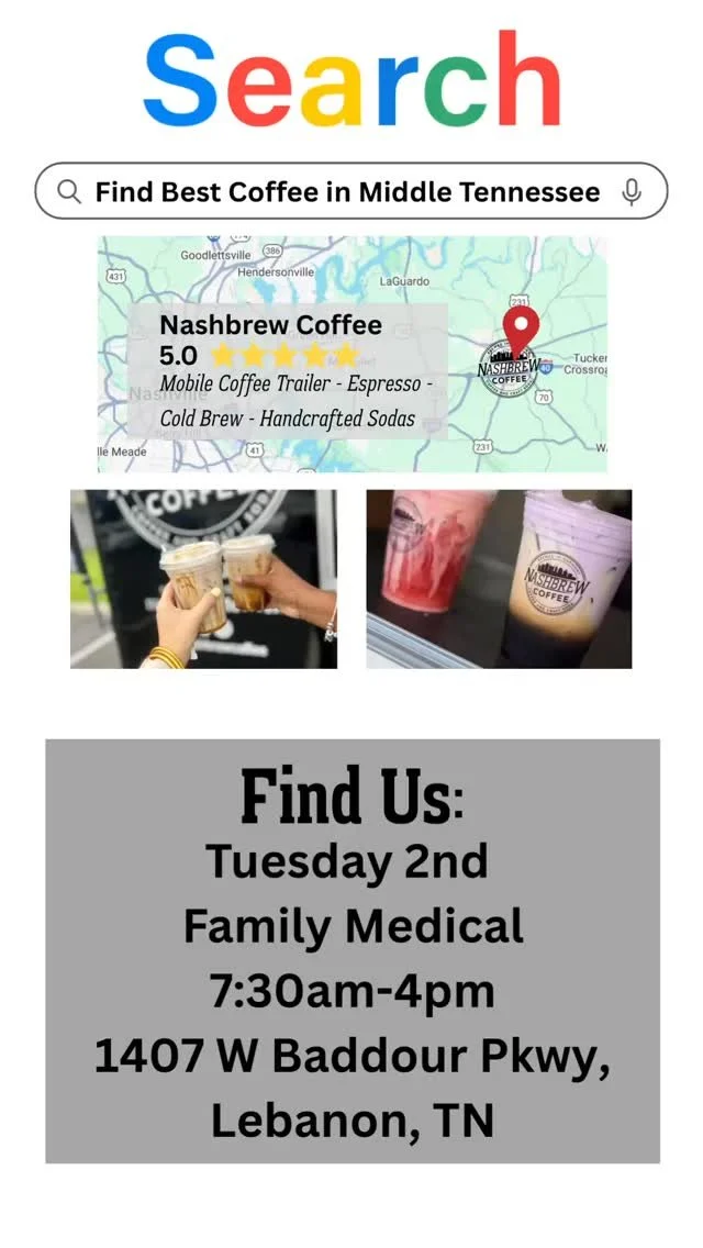 π¨β LEBANON, WE’RE HERE ALL DAY! π¨
π Family Medical Associates
π 7:30AM – 4PM
1407 W Baddour Pkwy
Fuel your Tuesday with the best coffee in town – lattes, cold brew, and all your favorites ready to roll! π₯
π
Full schedule: st