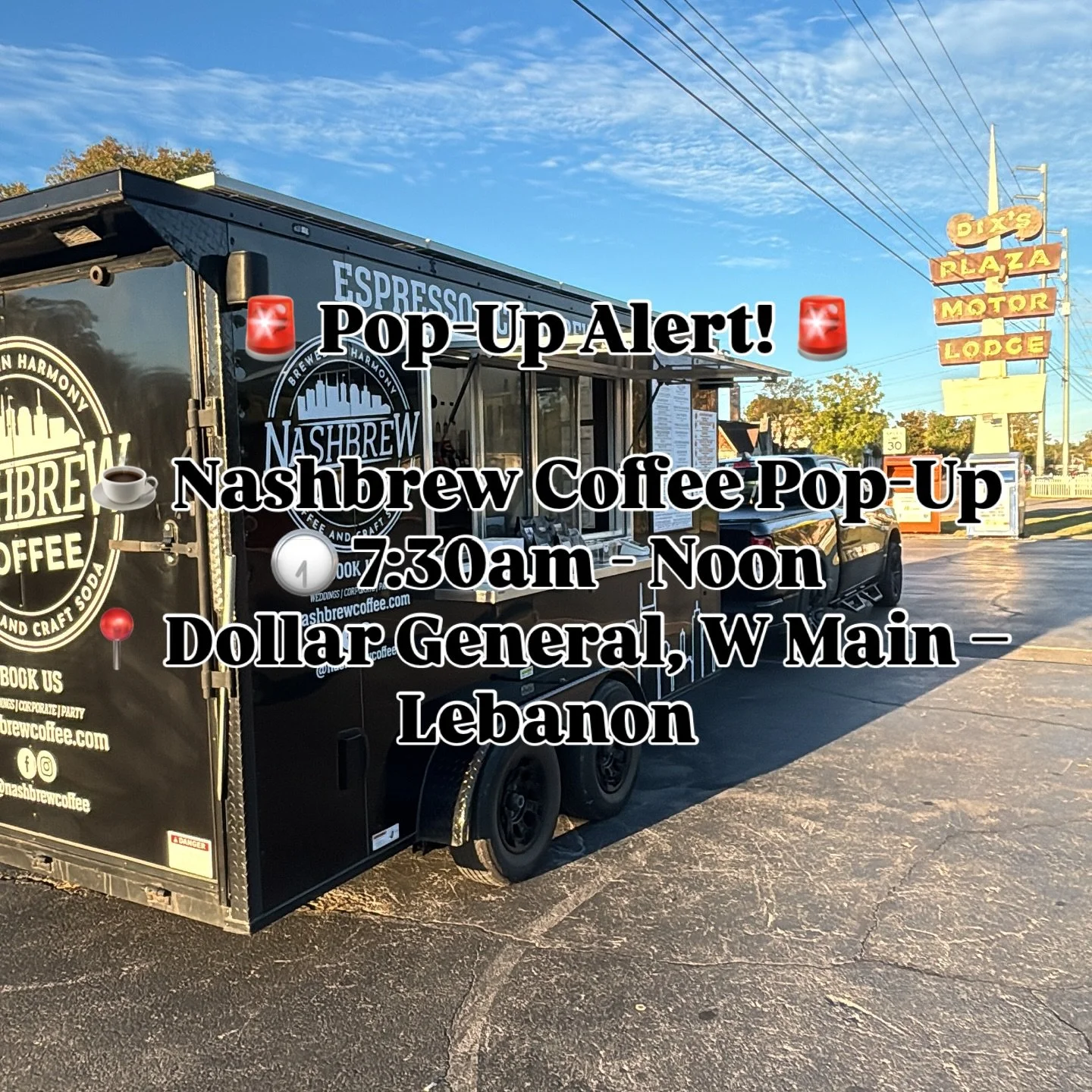 🎉 Finally Friday! 🎉

You made it to the finish line, and we&rsquo;ve got your victory cup waiting! 🏁☕

Catch us at Dollar General (W Main, Lebanon) for a Friday Pop-Up &mdash; because weekends start better with Nashbrew in hand.

🕢 7:30am - Noon

