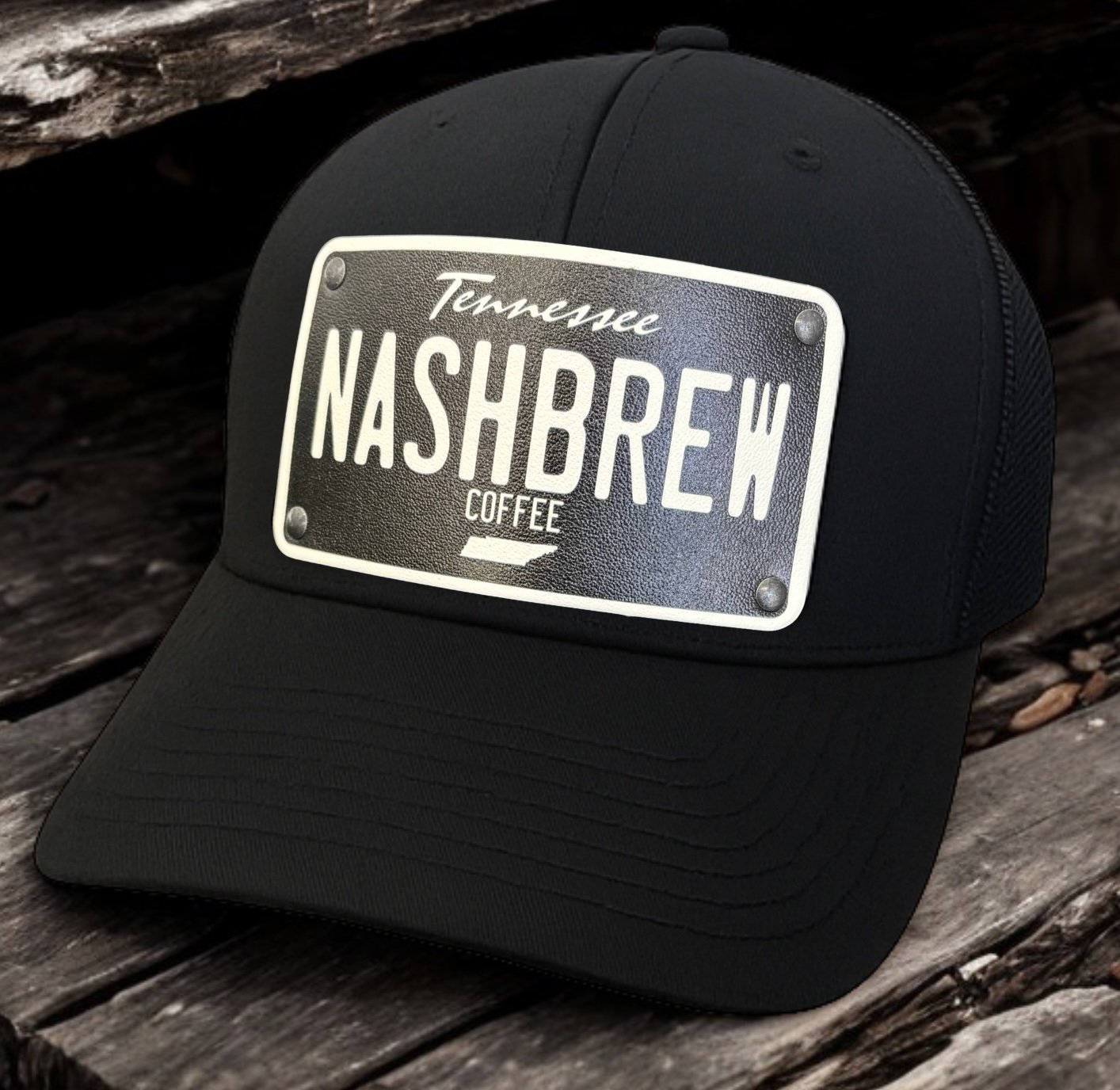 Nashbrew TN Blacked Out License Plate Trucker Hat by CityLocs