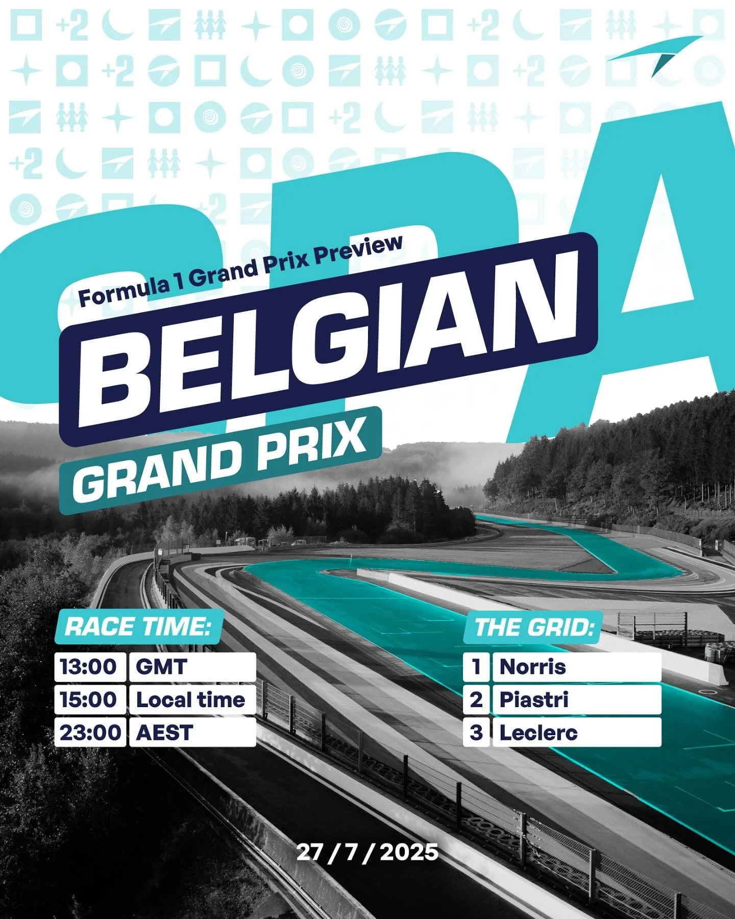 All set for Spa - many fan&rsquo;s favourite! 

We&rsquo;ve got the key race times and starting grid lined up for the #belgiangrandprix! 🇧🇪

Who do you think will be leading out of turn 1?

.
#f1 #f1inschools #formula1 #stemracing #stem #education 
