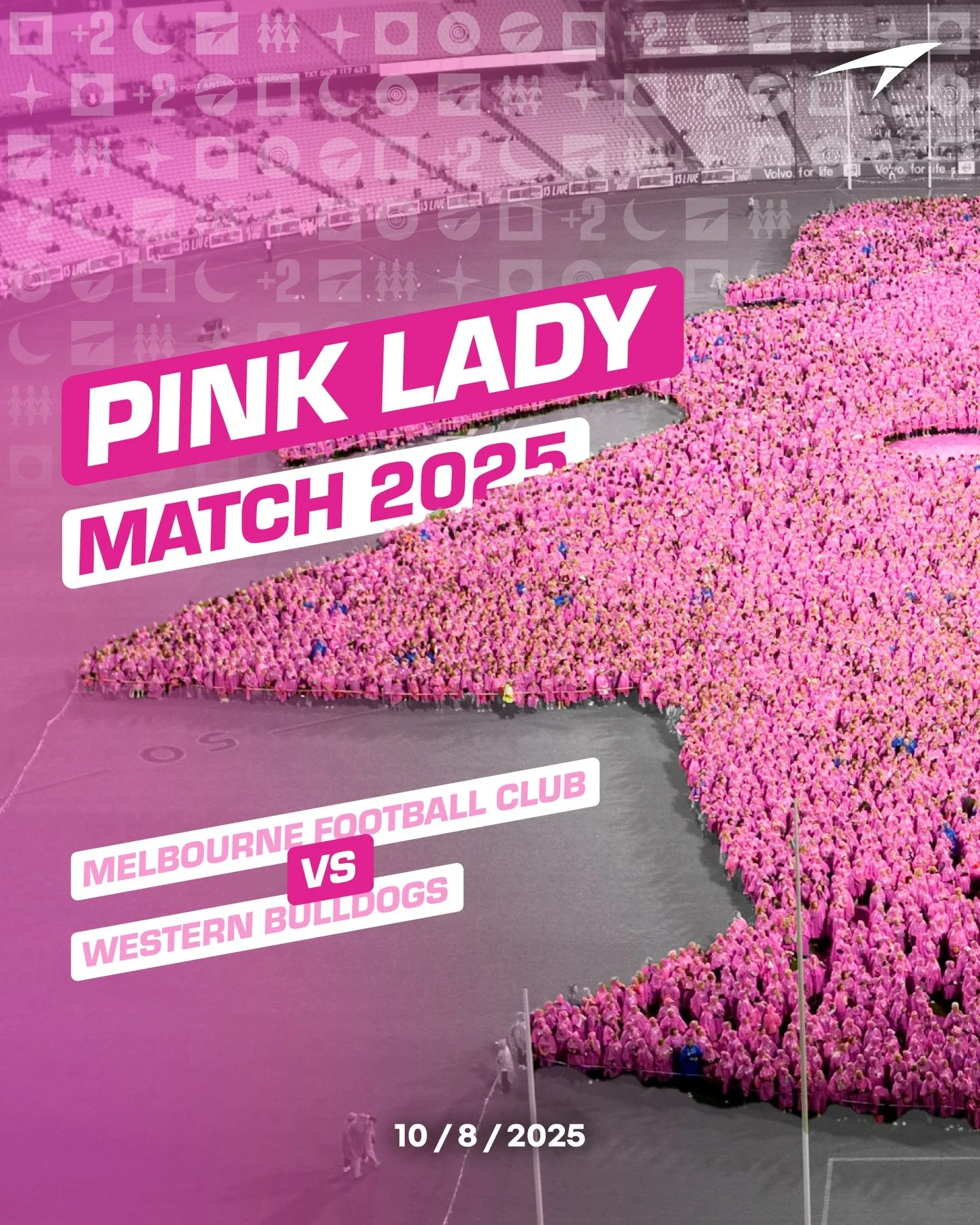 Today is the #pinkladymatch2025!

The Pink Lady Match is an annual @afl match hosted by the Melbourne Football club in support of Breast Cancer Network Australia (BCNA).

BCNA is a charity we have worked with and supported throughout the past year, a