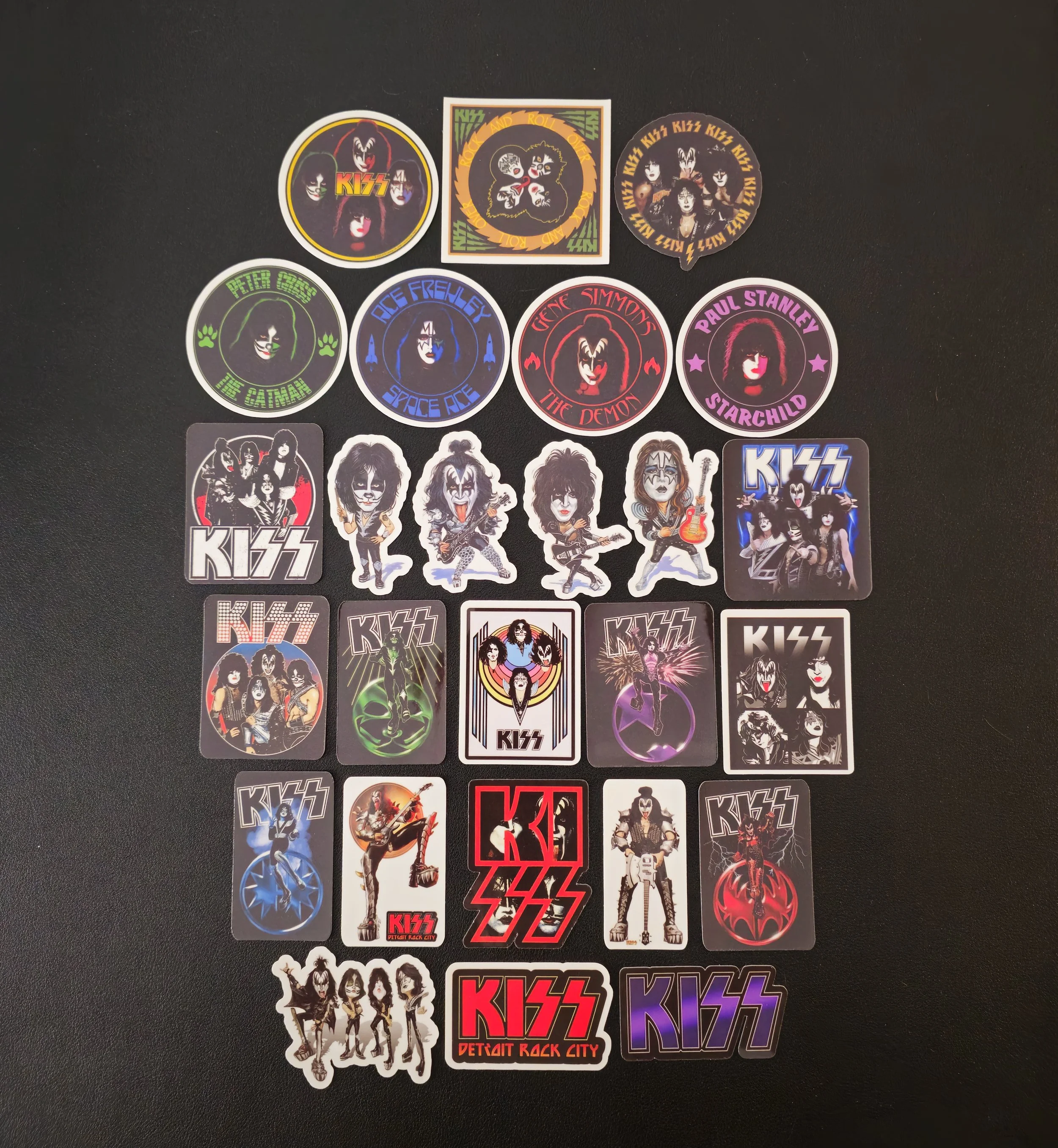 KISS Inspired Stickers | 80s Glam Rock Band Vinyl Decals | Kiss Army, Ace Frehley