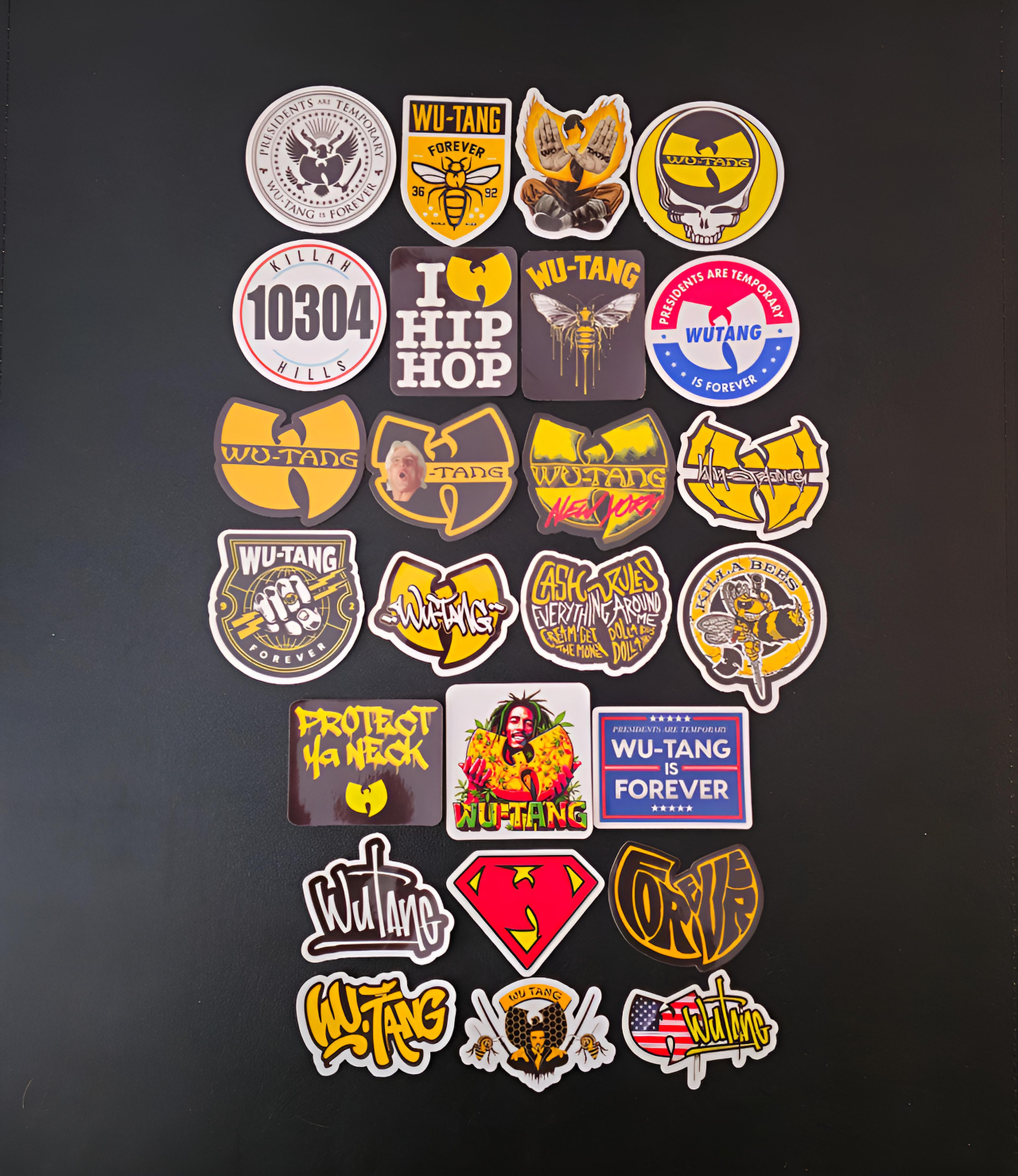 Wu-Tang Clan Inspired Stickers 90's Hip Hop Rap Graffiti Vinyl Decals NY New York Shaolin Presidents Are Temporary
