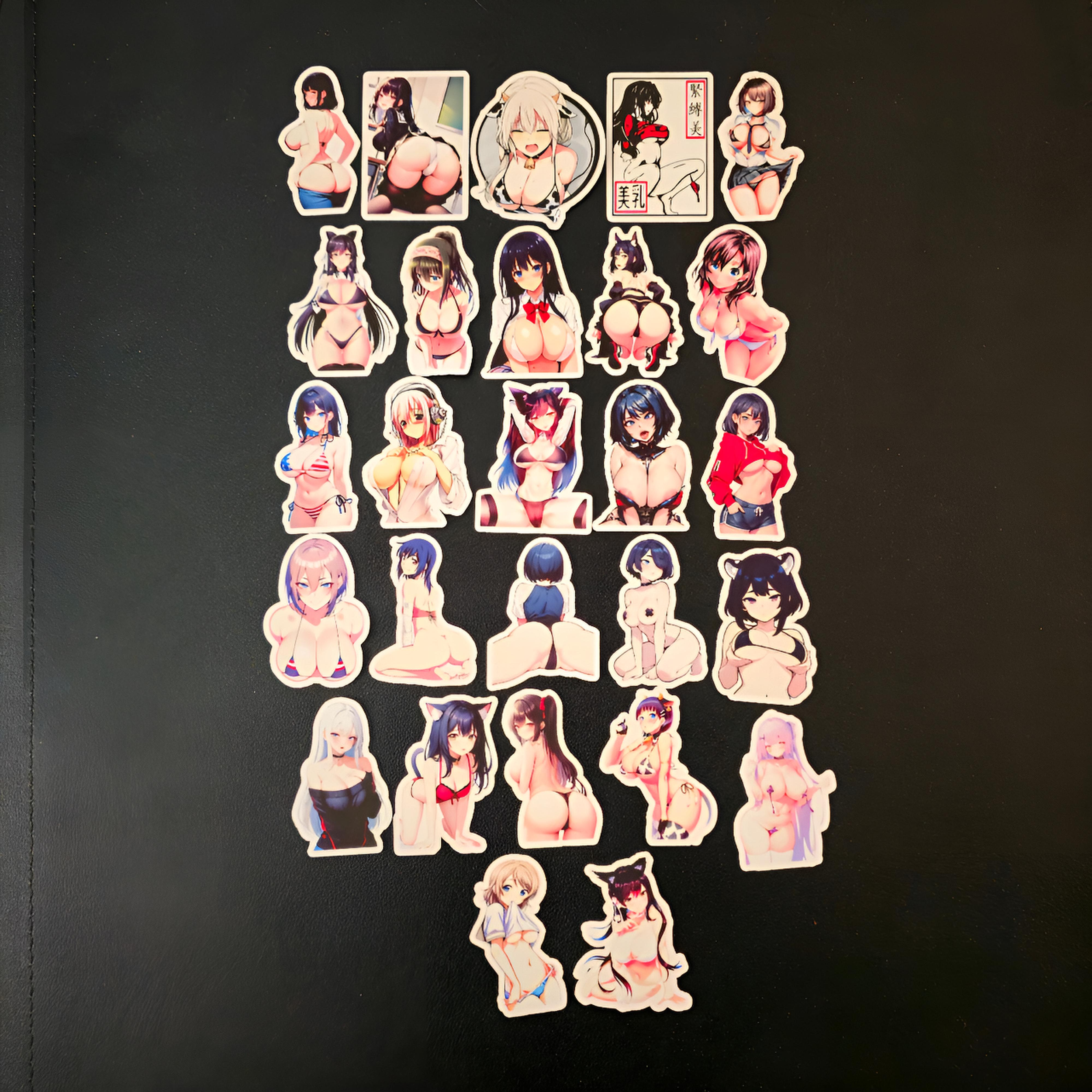 Sexy Anime Waifu Stickers Cute Ecchi Girl Viny Decals Kawaii Otaku Premium Waterproof For Laptop, Phone, Car, Water Bottle