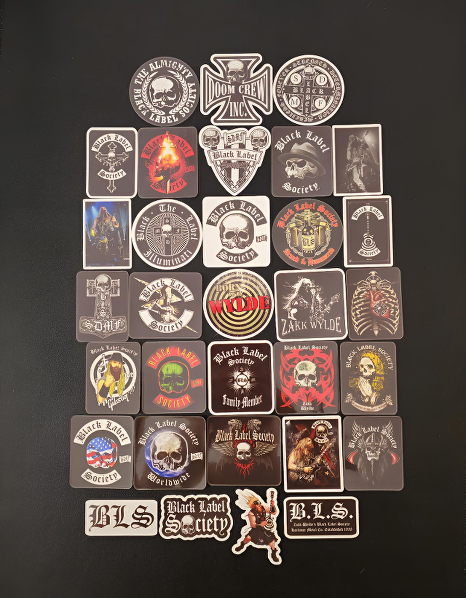 Black Label Society Inspired Stickers | Zakk Wylde Heavy Metal Doom Crew Vinyl Decals