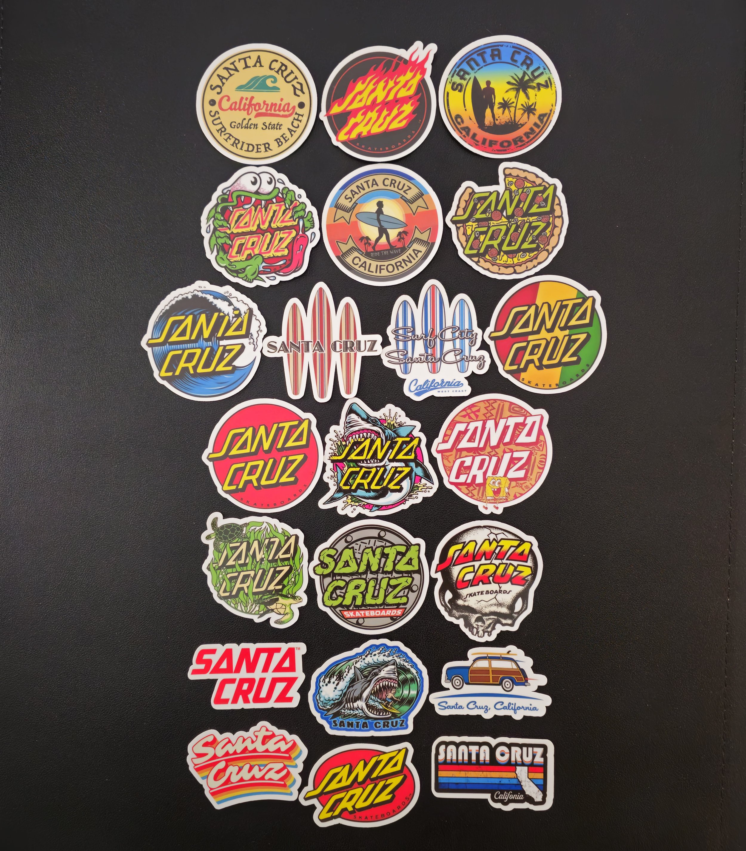 Santa Cruz Inspired Stickers | Skateboard, Surf & California Beach Vinyl Decals