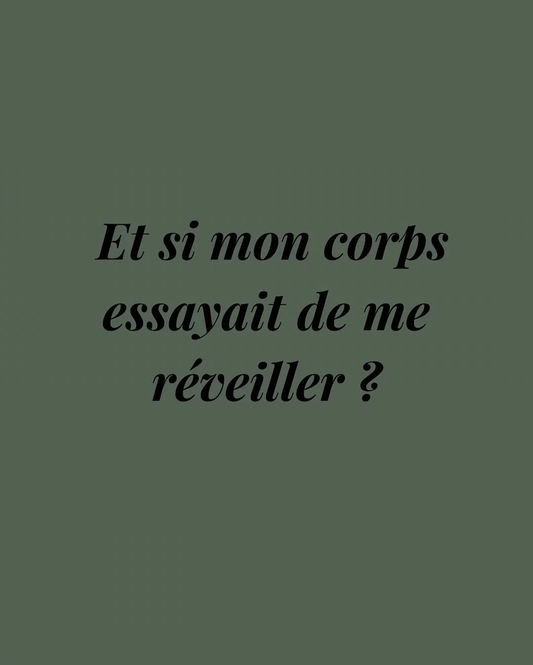 Ces derniers mois, mon corps m&rsquo;a parl&eacute; autrement.
Des maux qui m&rsquo;ont pouss&eacute;e &agrave; ralentir,
&agrave; me r&eacute;aligner,
&agrave; &eacute;couter ce que j&rsquo;avais tu trop longtemps.

Aujourd&rsquo;hui, je sais qu&rsq