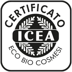 Logo de certification ICEA pour produits écologiques, biologiques et cosmétiques.