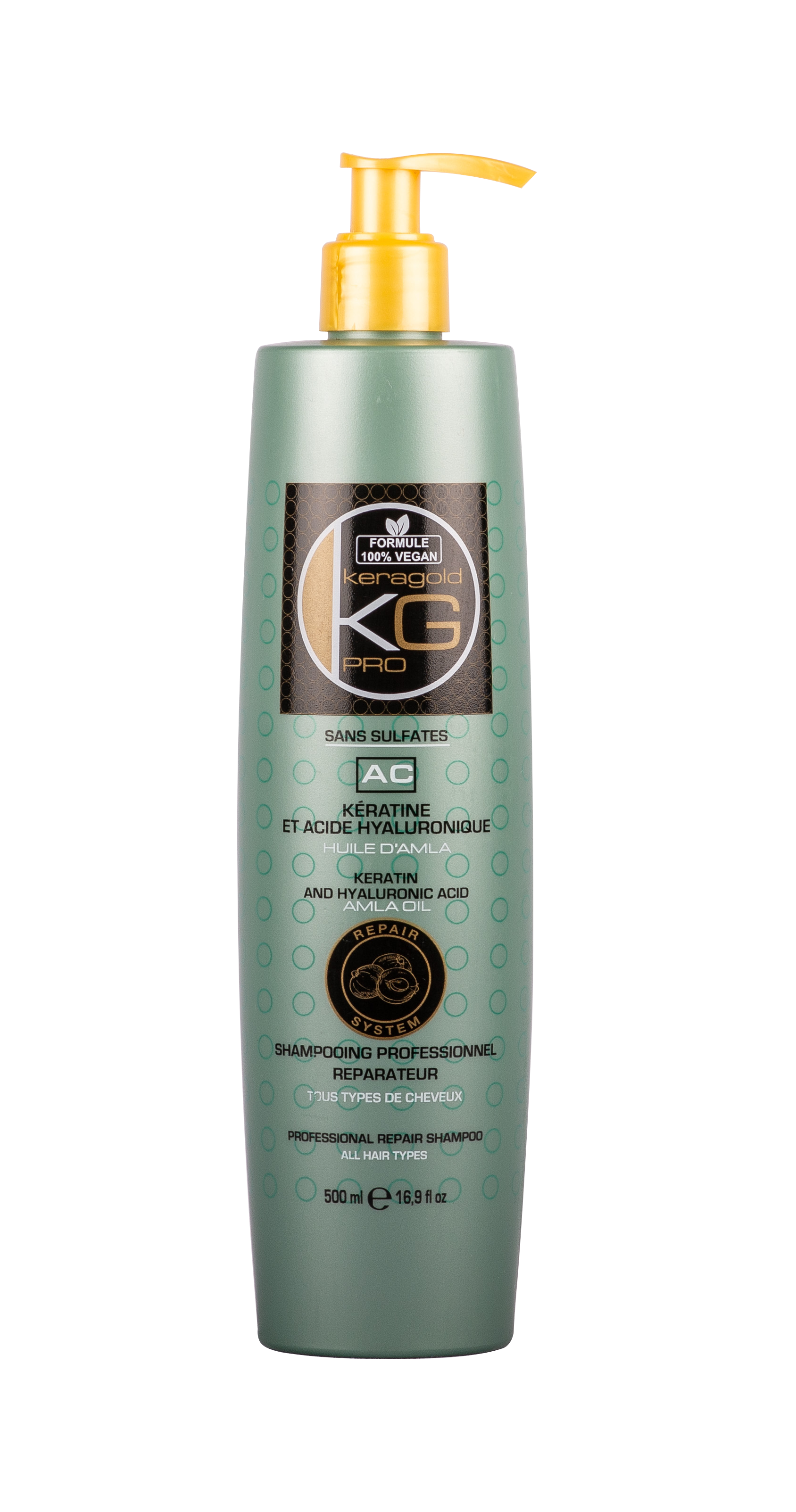 Shampoing Réparateur AC 500ml Keragold Pro