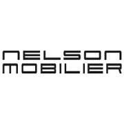 Logo noir de la marque de mobilier NELSON MOBILIER sur fond blanc