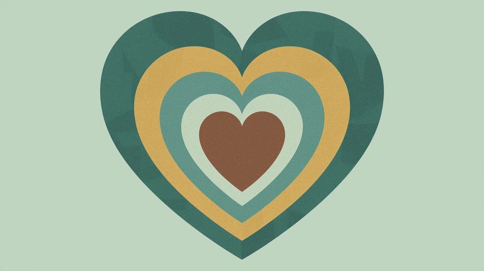 Colorful abstract geometric heart design with various shapes and lines.