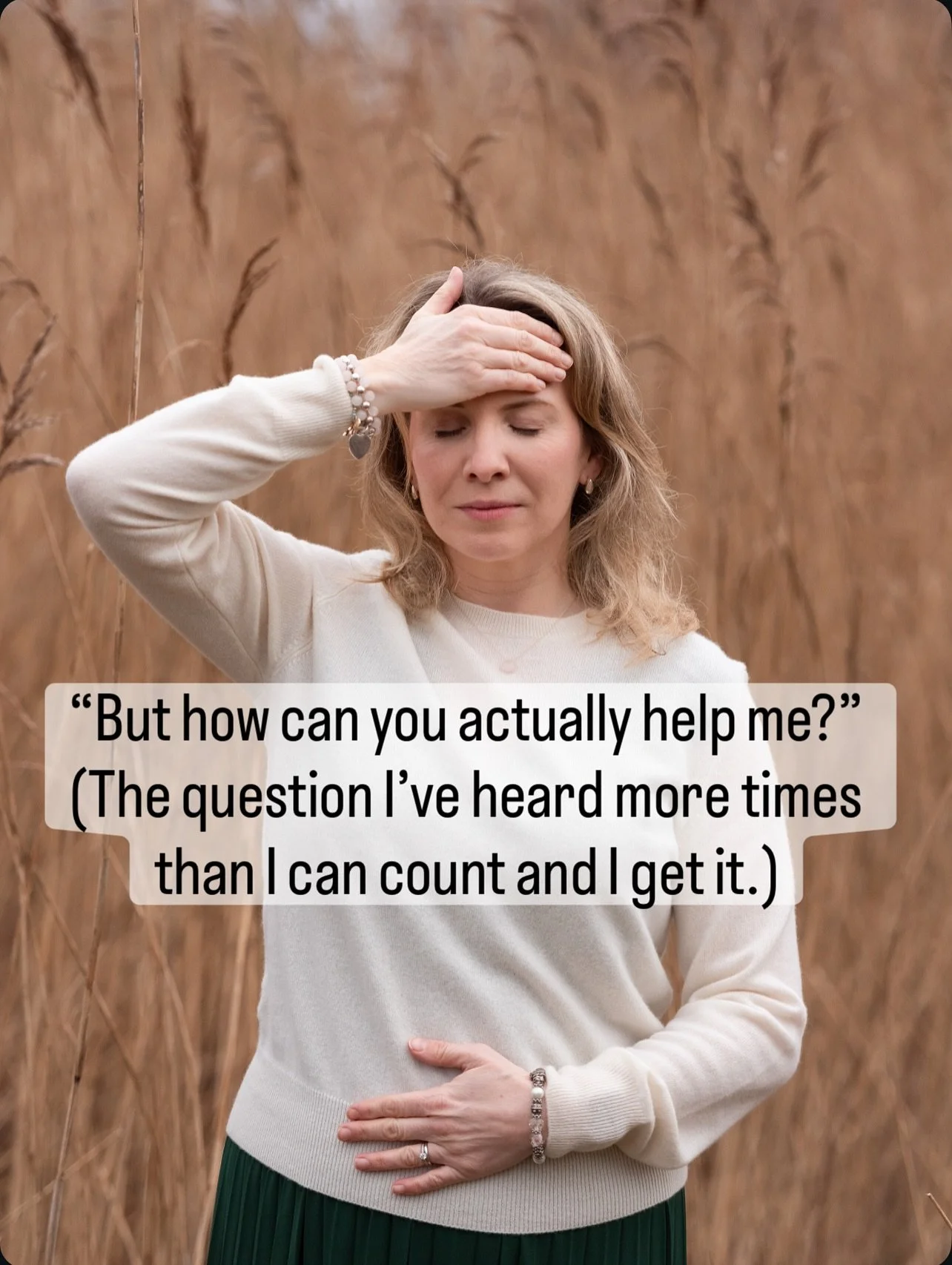 &ldquo;But how can you actually help me?&rdquo;

I get that question a lot because I support the whole self. Mind and body.

Your energy. Your hormones. Your digestion. Your sleep. Your mood.
It&rsquo;s all connected. And when one piece is out of syn