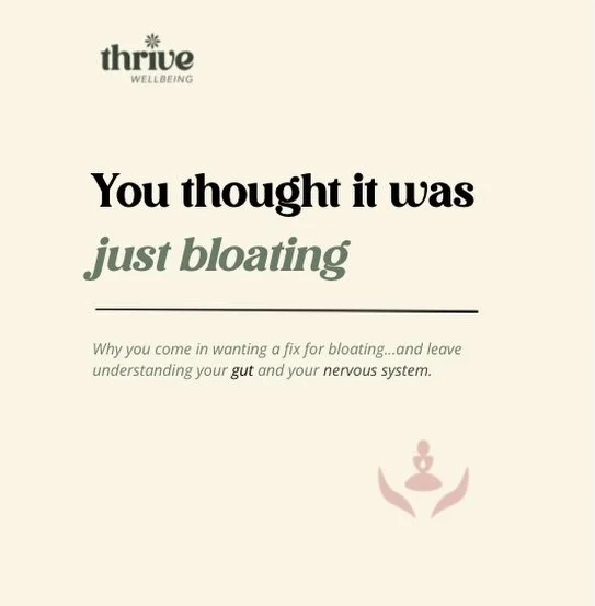 Most people come in wanting relief from one symptom: 
Bloating, Fatigue or Anxiety.

And of course I support that.

But let&rsquo;s also remember that no system in the body operates in isolation.

Digestion is deeply influenced by stress load.
If you