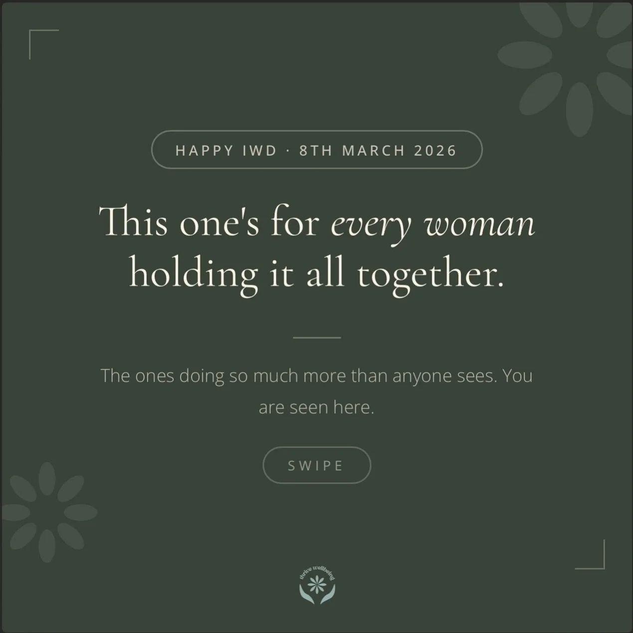 Happy International Women&rsquo;s Day to every woman who is  holding it all together ❤️ 

To the ones running the equivalent of multiple full-time jobs before 9am. Managing the mental overload that we never asked to hold.

You are not just tired, and