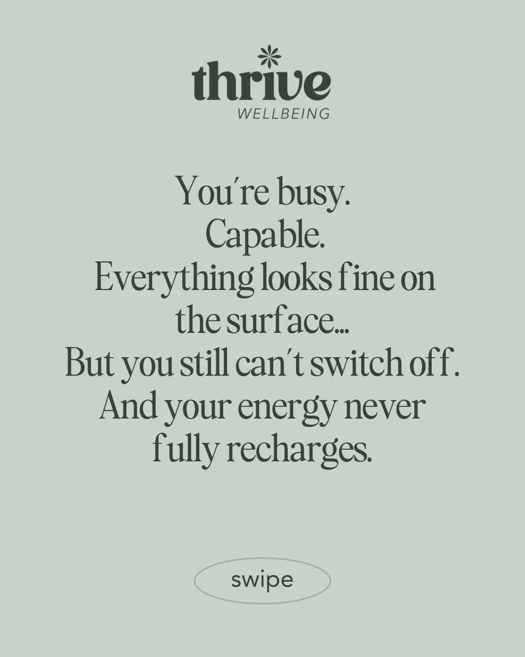 🤔 You&rsquo;re doing everything you&rsquo;re supposed to be doing. 
So why don&rsquo;t you feel better?

Because fatigue, poor sleep, anxiety, digestive issues and low energyare more connected than you realise. 
Treating them as separate problems is