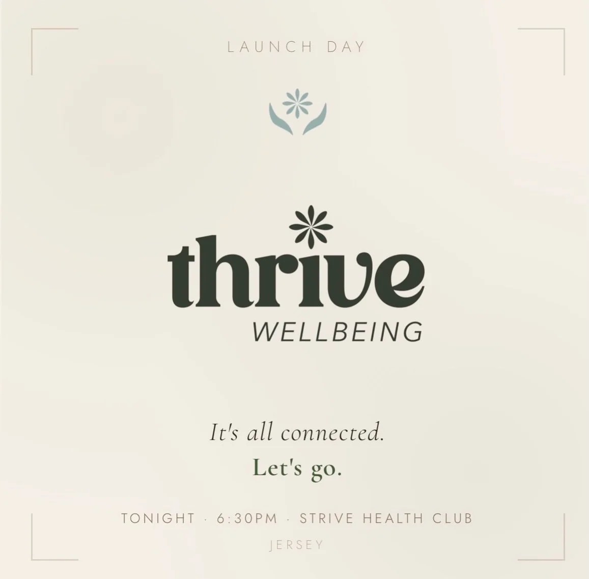 🥳 It&rsquo;s launch day! 🥳 

Thrive Wellbeing launches @strivejsy 

I&rsquo;m so excited to finally be here and I cannot wait to see you all very soon.

The entrance you need is in the Academy, which is the building on the right hand side. 

Don&rs