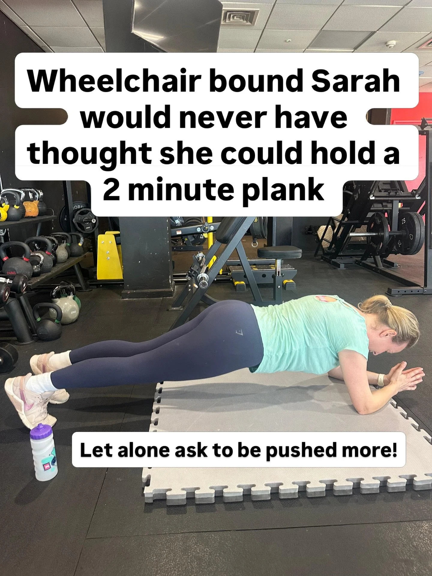 I cried at the gym this morning.

Not because it was hard, but because when my PT asked for a one minute plank, I felt so strong I asked to go longer. I held it for two minutes and somewhere in the middle of that I remembered who I used to be.

I wis