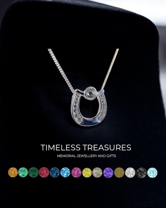 Memorial Ashes Horseshoe Pendant