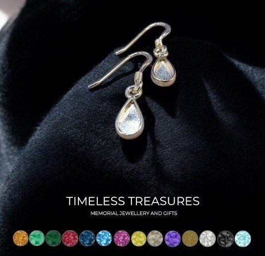 Memorial Ashes Teardrop Earrings