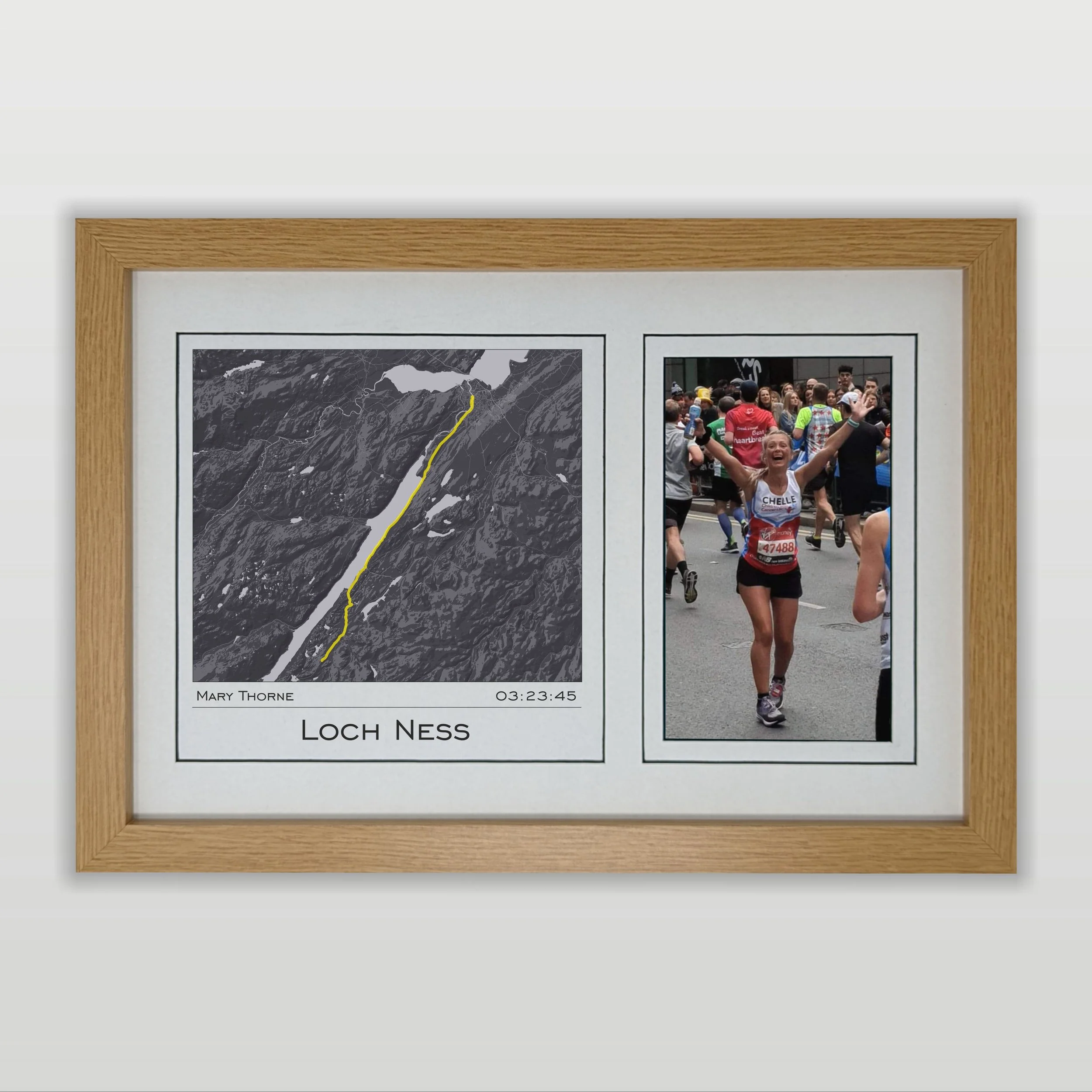 Loch Ness - Marathon Map & Photo Display Frame