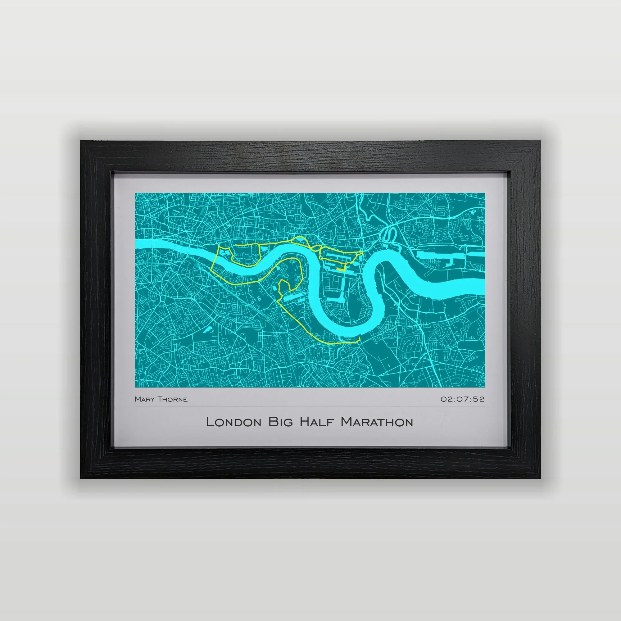 The Big Half - Route Map Print - Framed