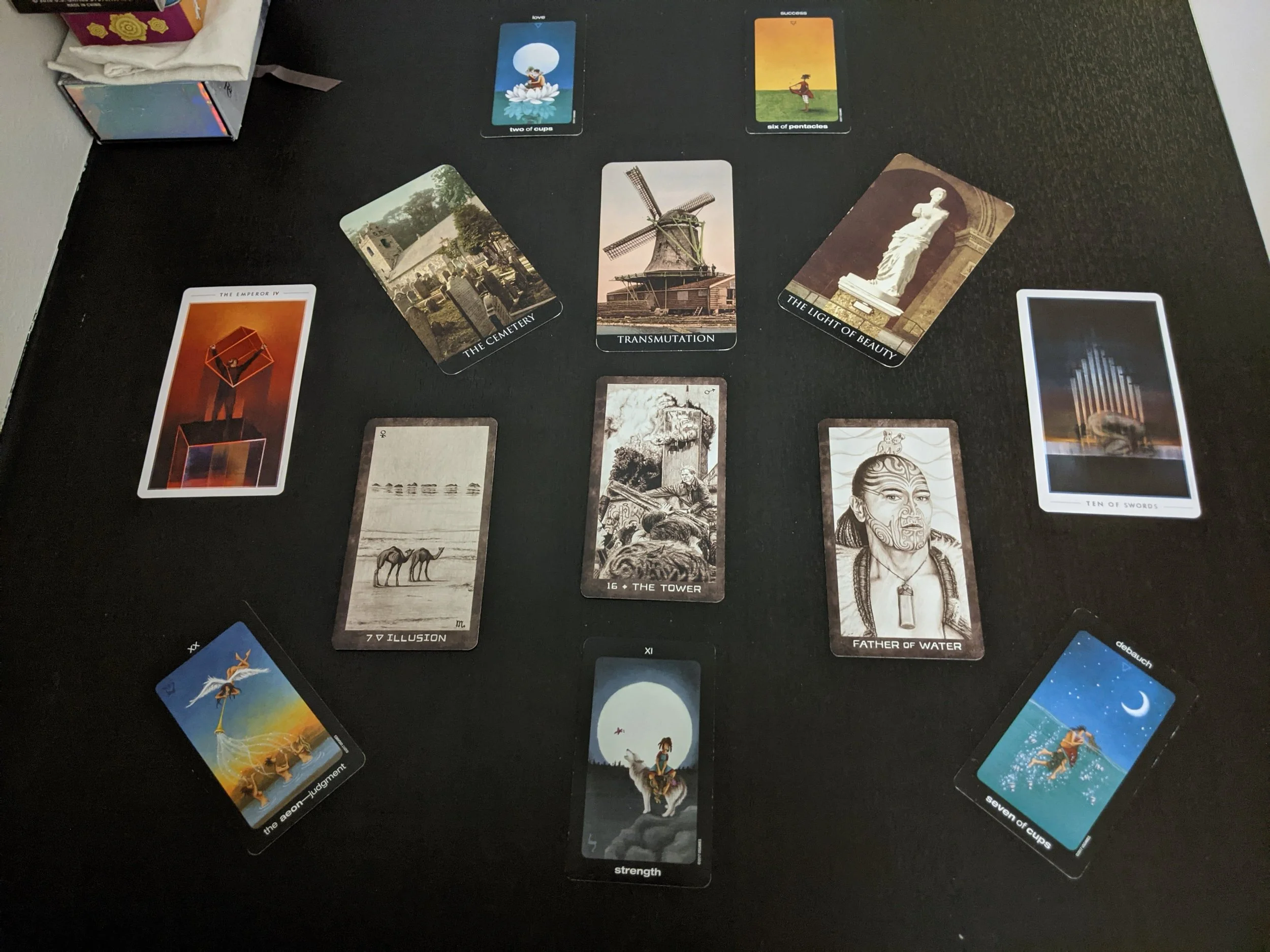 Guided self-reflection with tarot cards