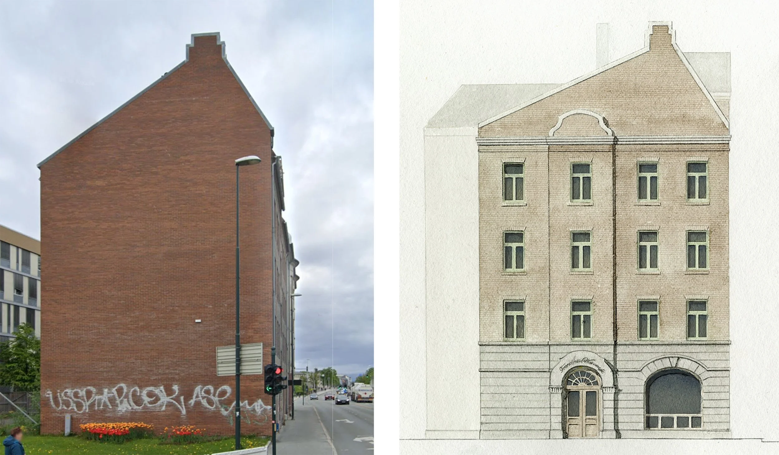 Transformasjon av sørfasade