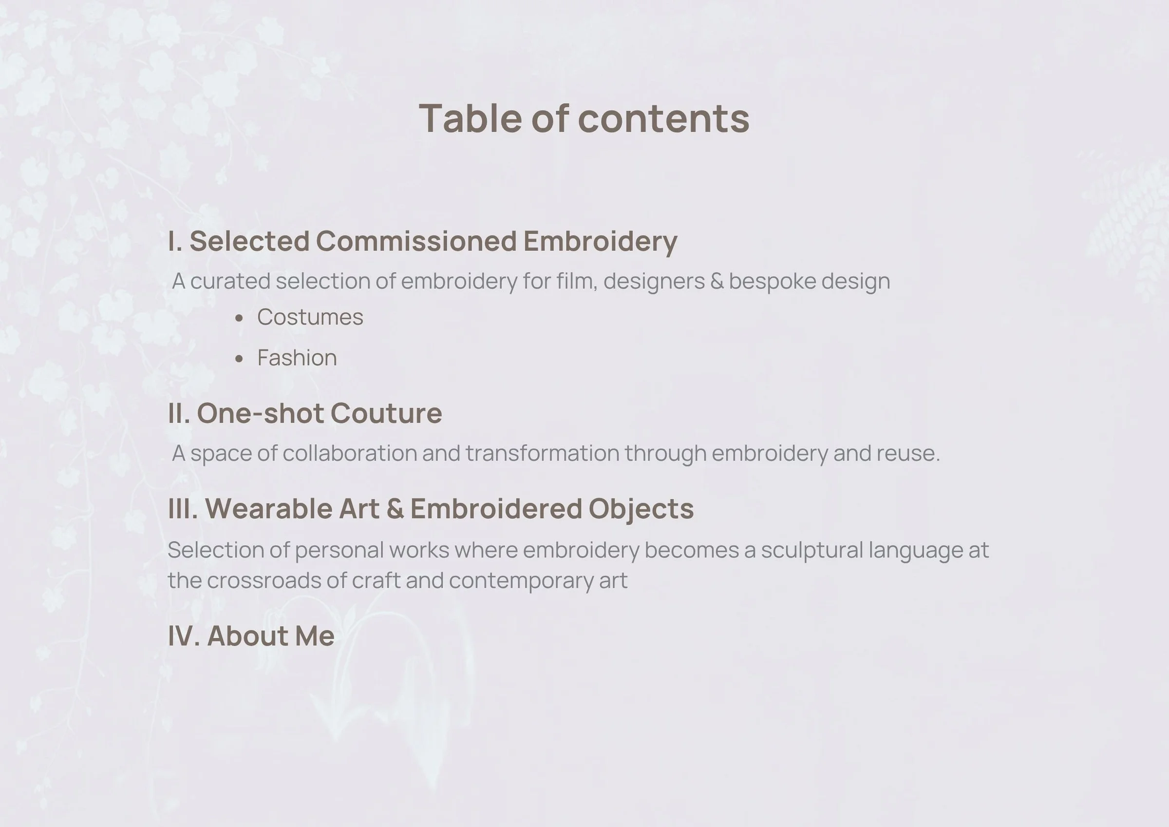 Portfolio selected art embroidery