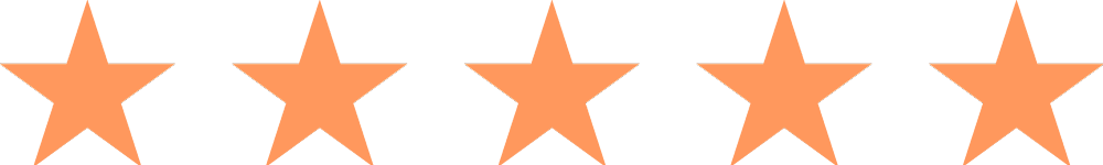 Five orange stars on a black background