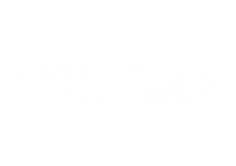 Black background with white text displaying the word "mimo."