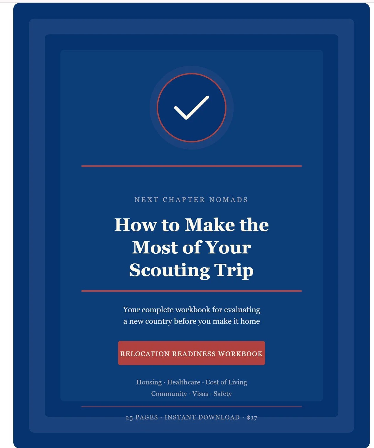 Scouting Trip Workbook for Moving Abroad